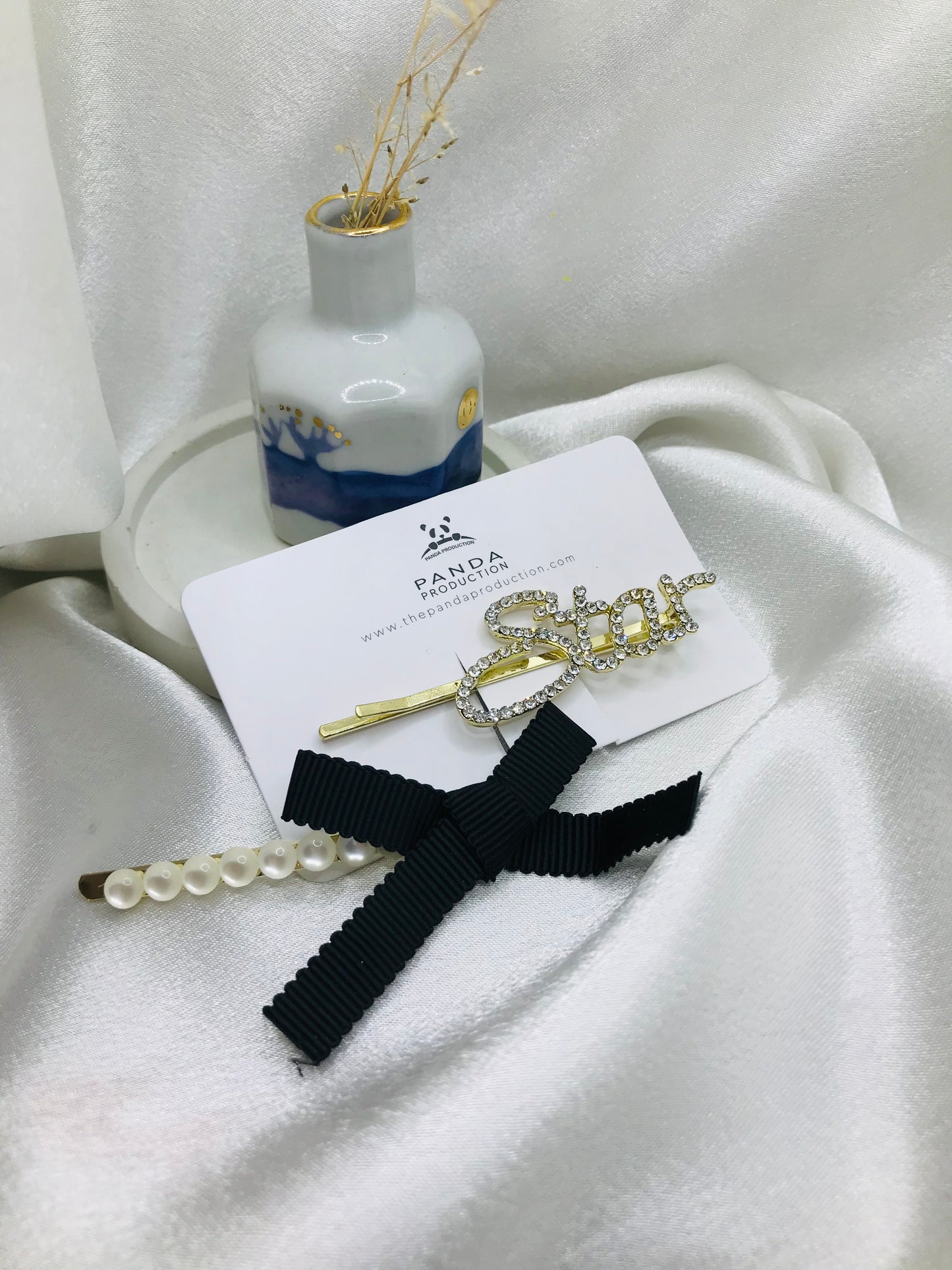 Love and Bow Hairpin Set