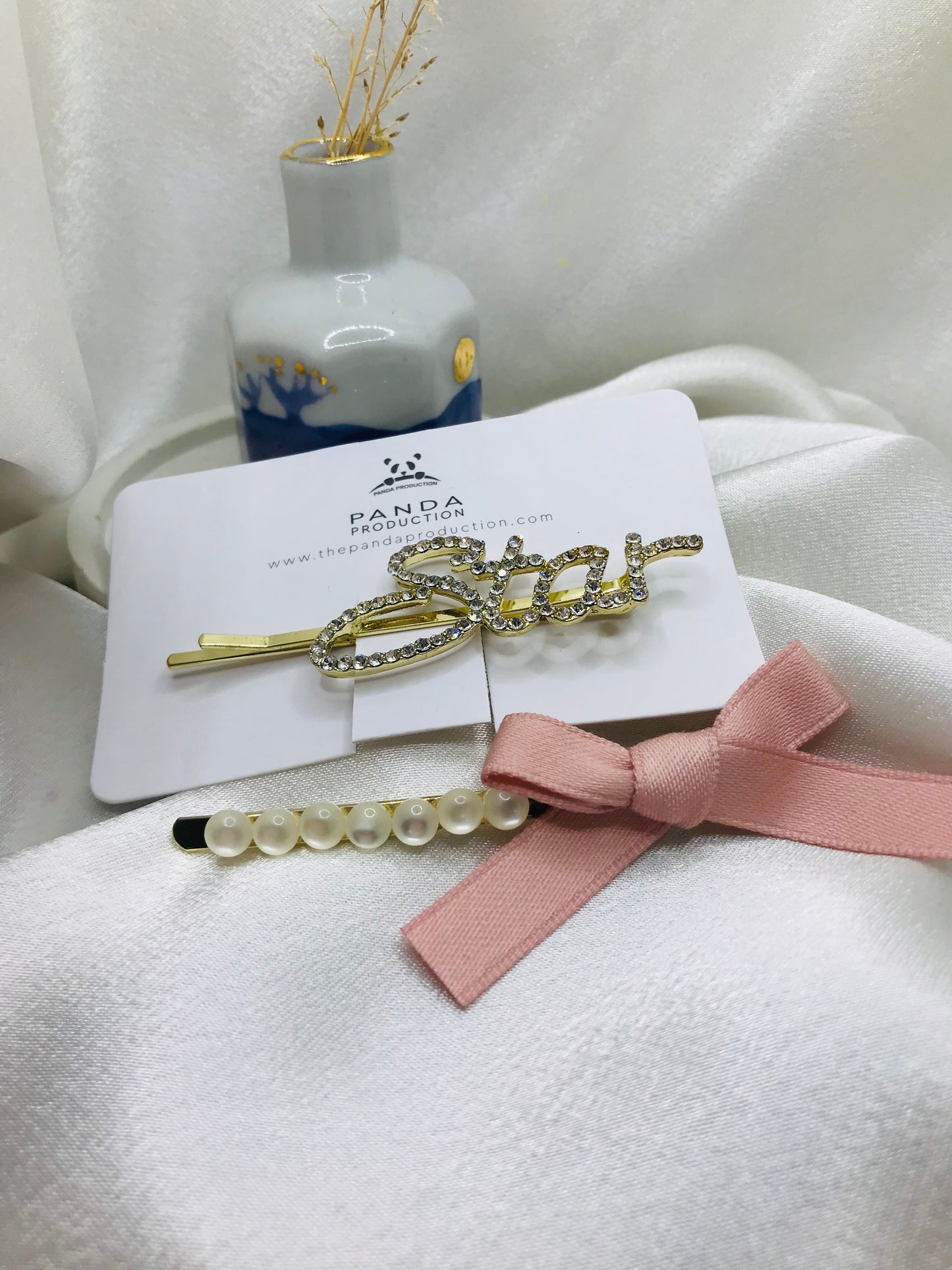 Love and Bow Hairpin Set