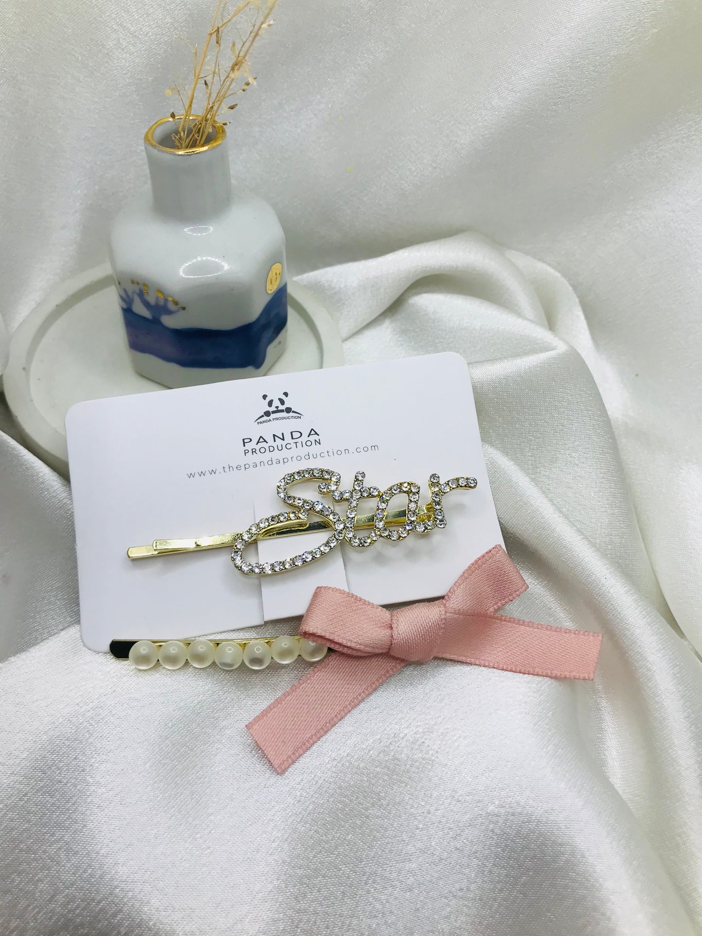Love and Bow Hairpin Set