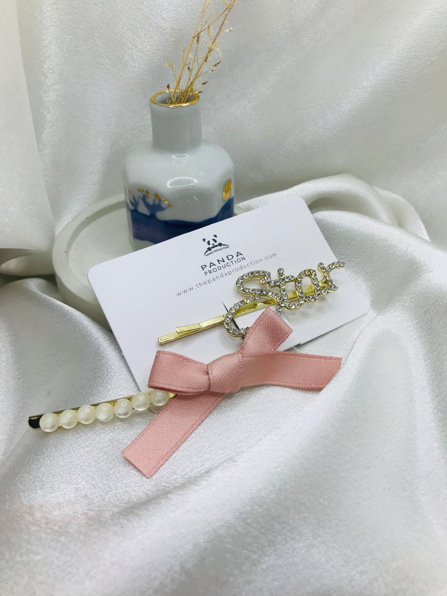 Love and Bow Hairpin Set