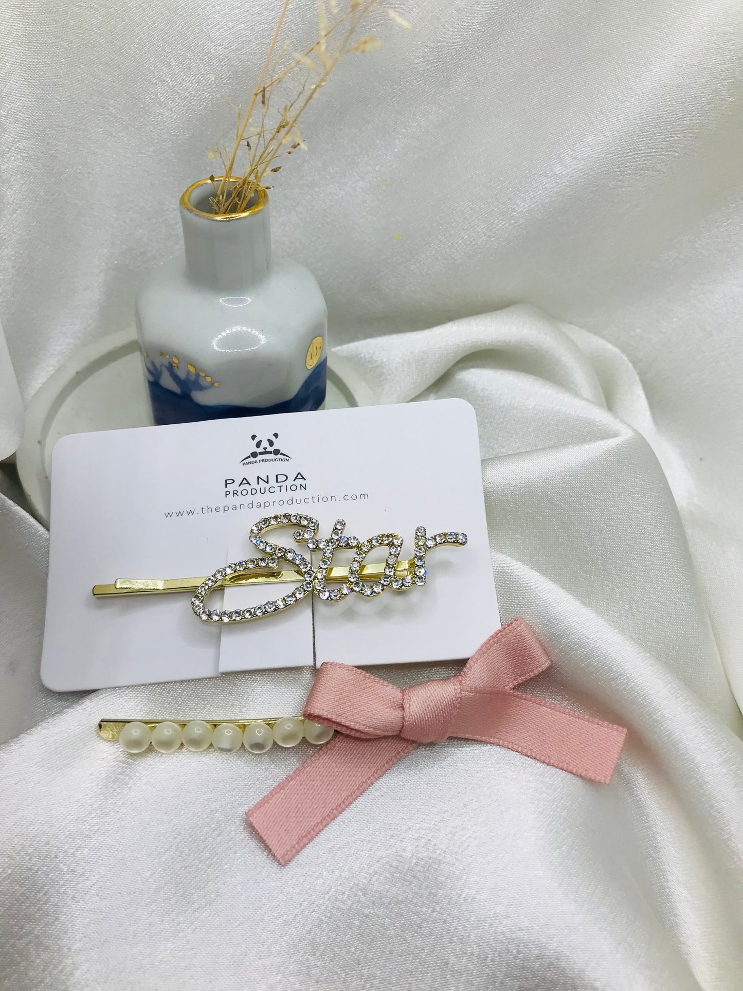 Love and Bow Hairpin Set
