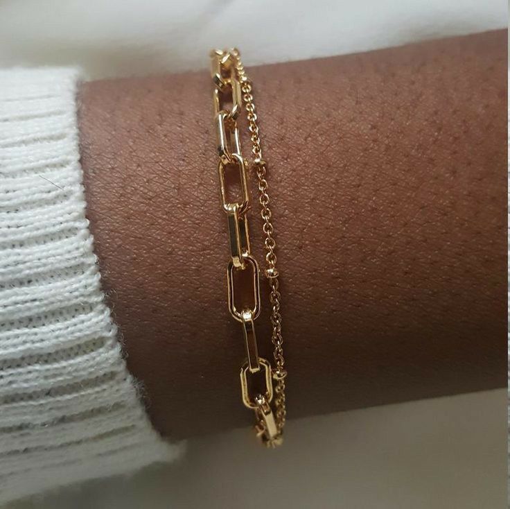 Double Gold Chain Bracelet