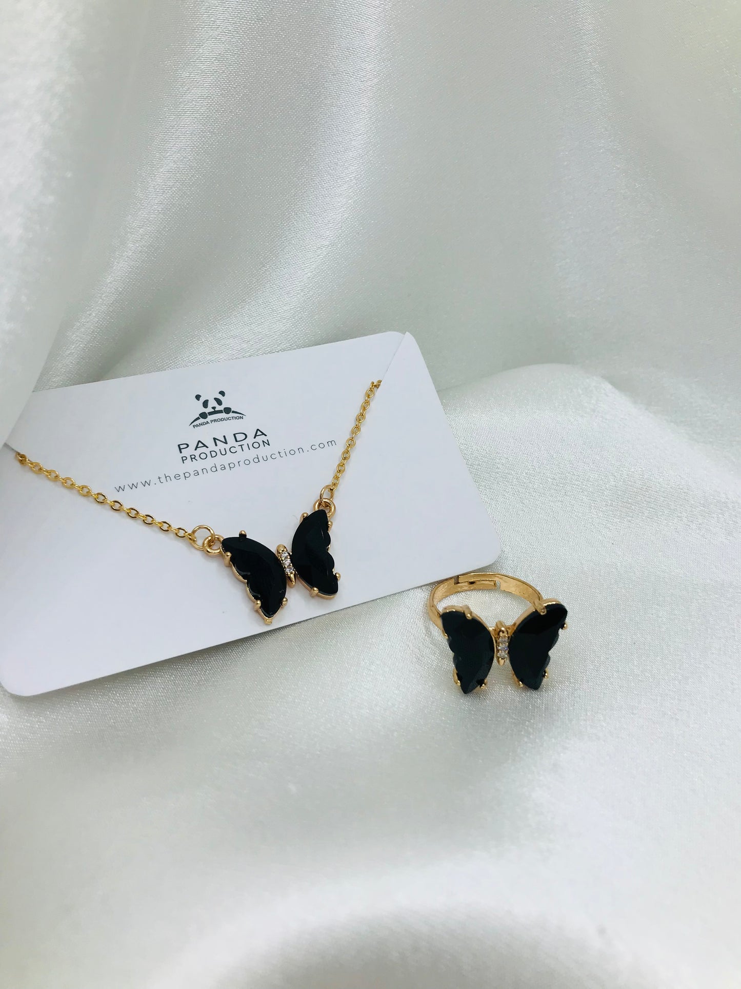 Butterfly Pendant and Ring Set