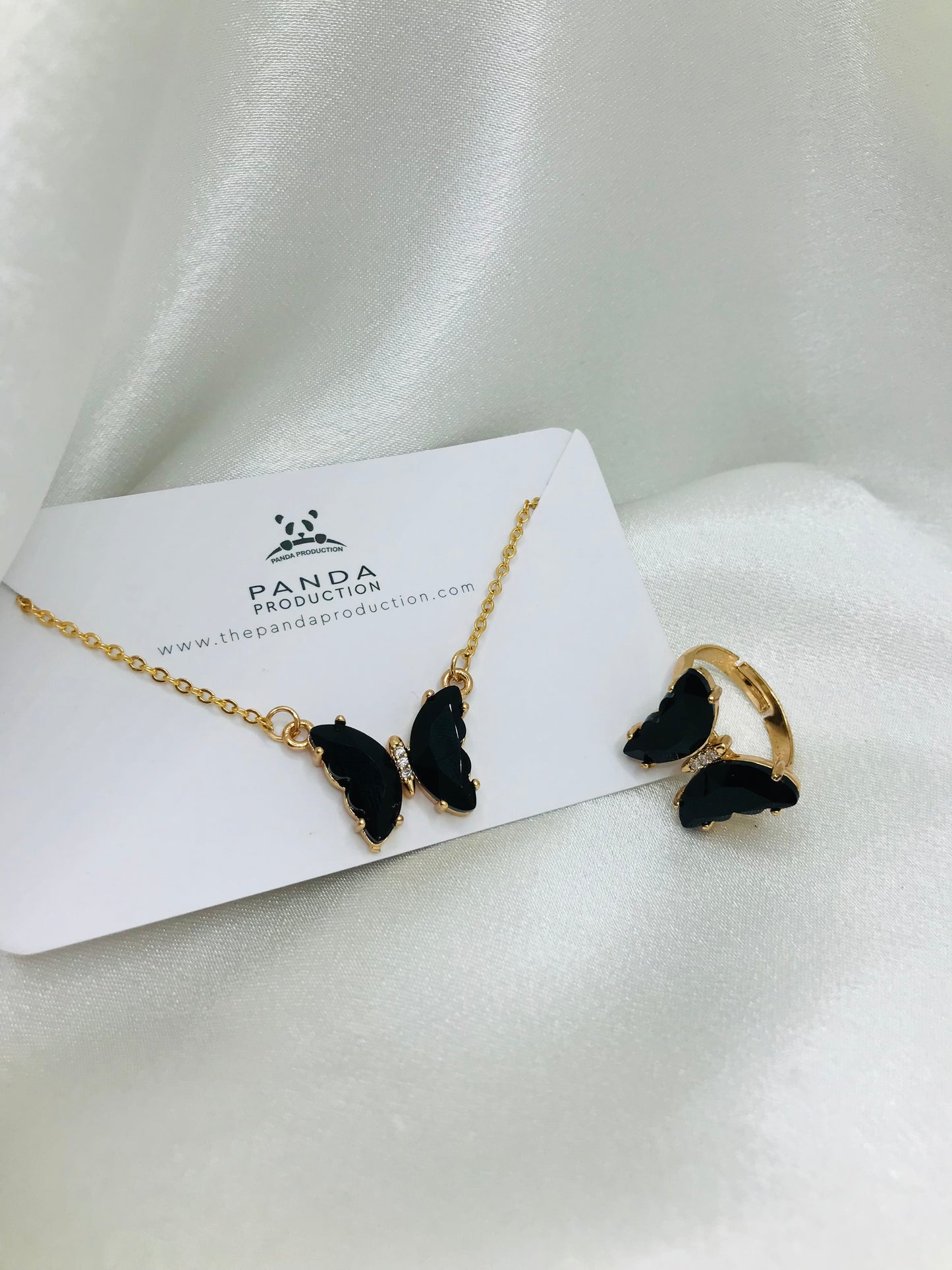 Butterfly Pendant and Ring Set