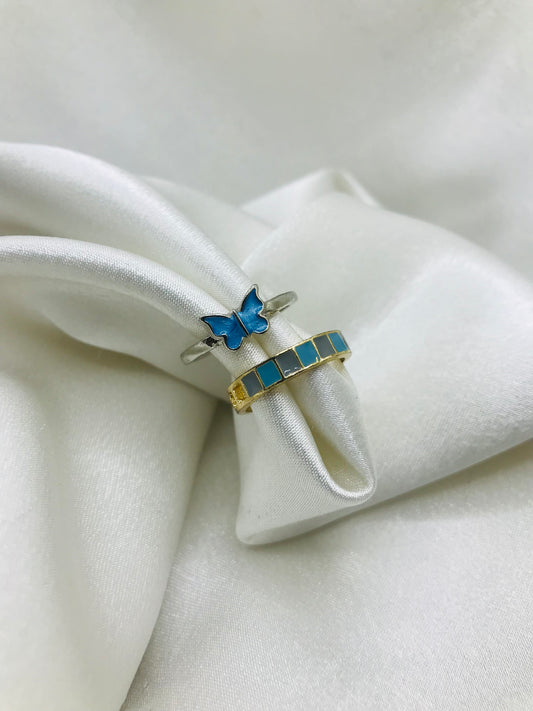 Butterfly and Enamel Ring