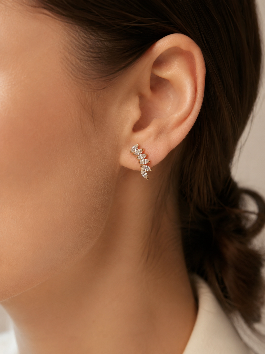 Marquise Diamond Stud