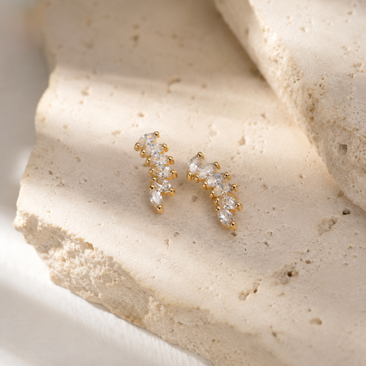 Marquise Diamond Stud