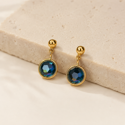Mini Black Bead Earring Studs