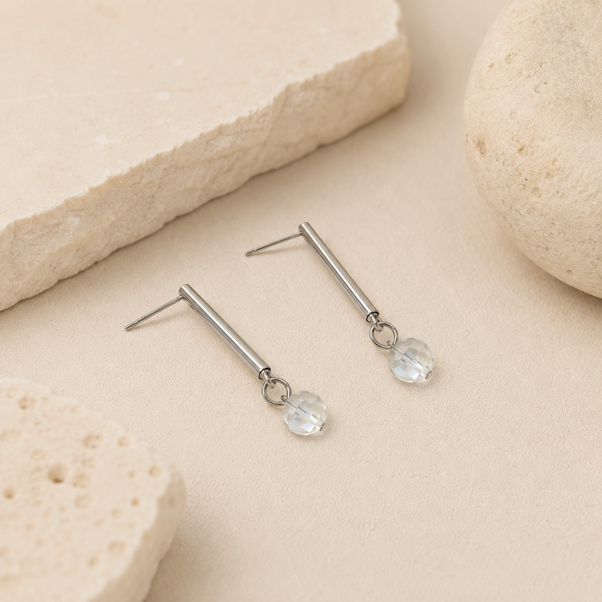 Silver Stick Earrings