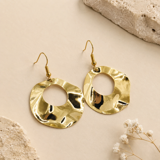 Modern Circle Metal Earrings