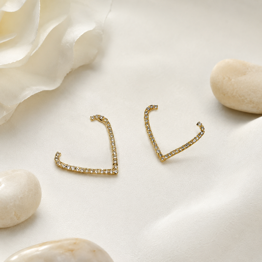 Minimal Heart Earrings