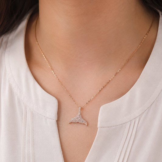 Rose Gold Fishtail Pendant