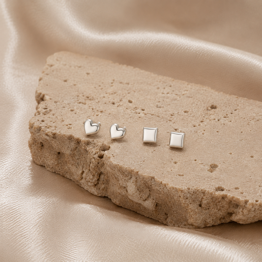 Mixed Shape Stud Earrings
