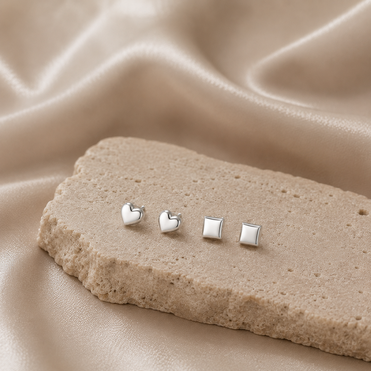 Mixed Shape Stud Earrings