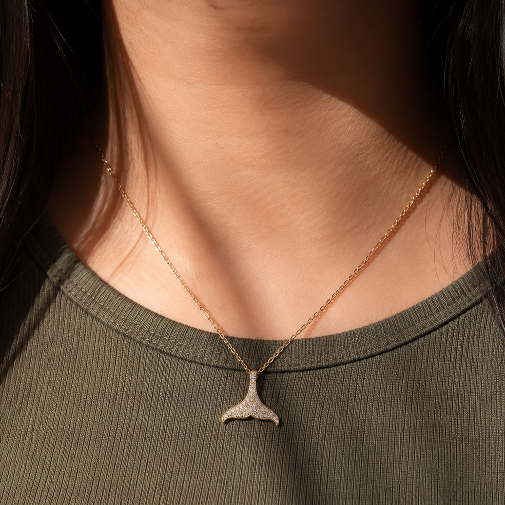 Rose Gold Fishtail Pendant