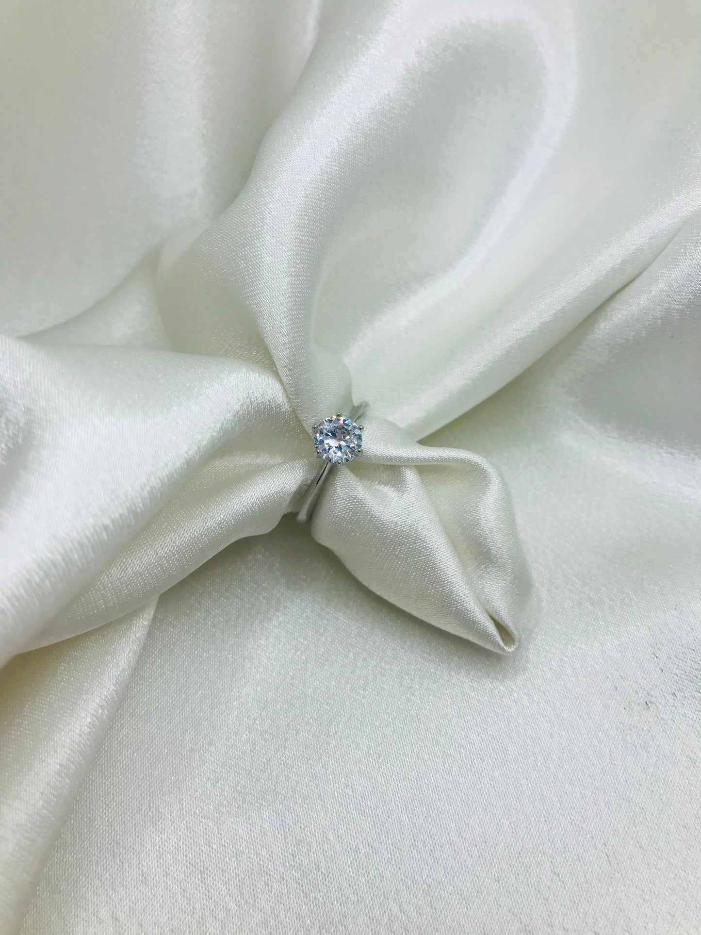 Classic Silver Diamond Ring