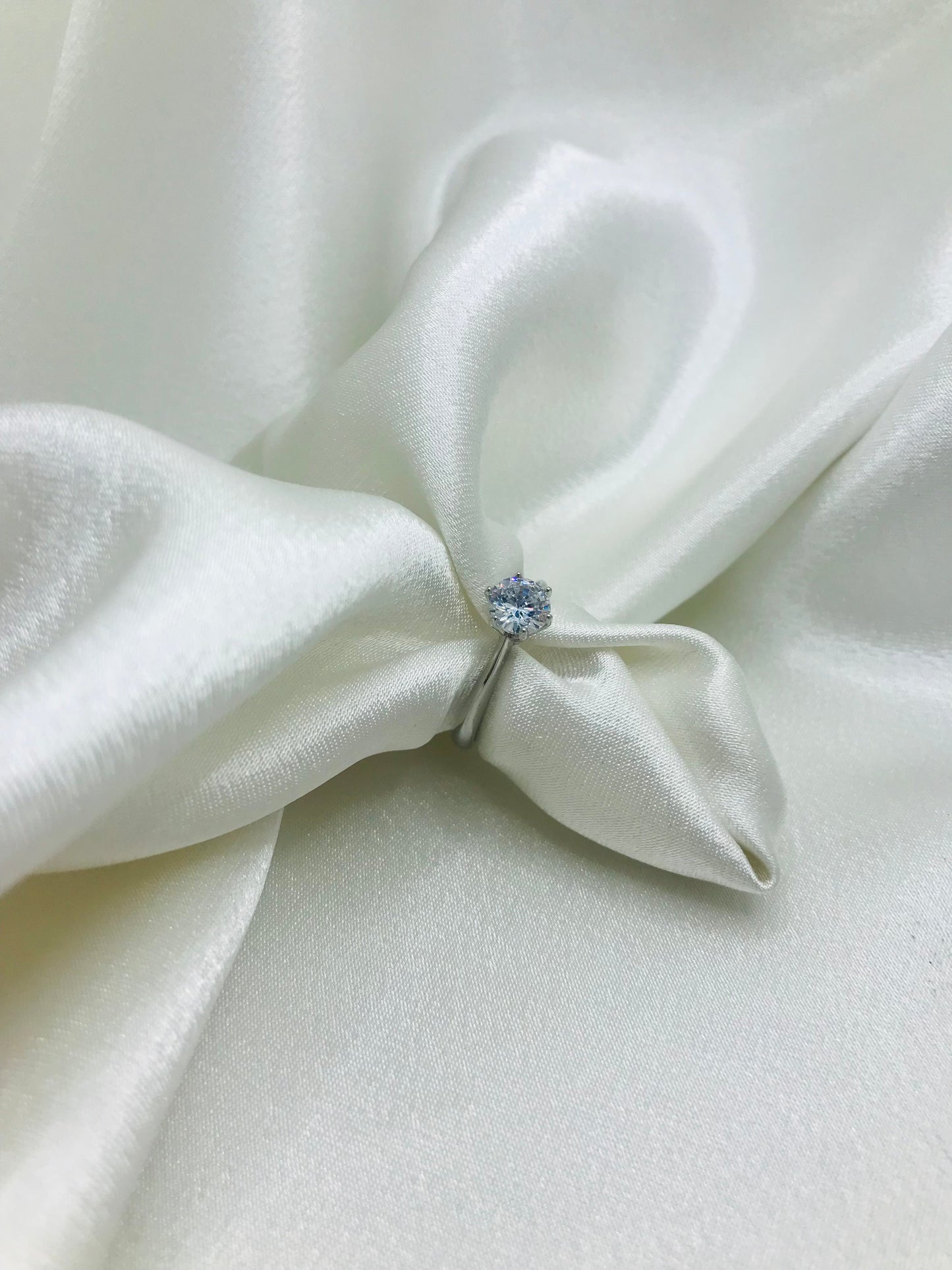 Classic Silver Diamond Ring