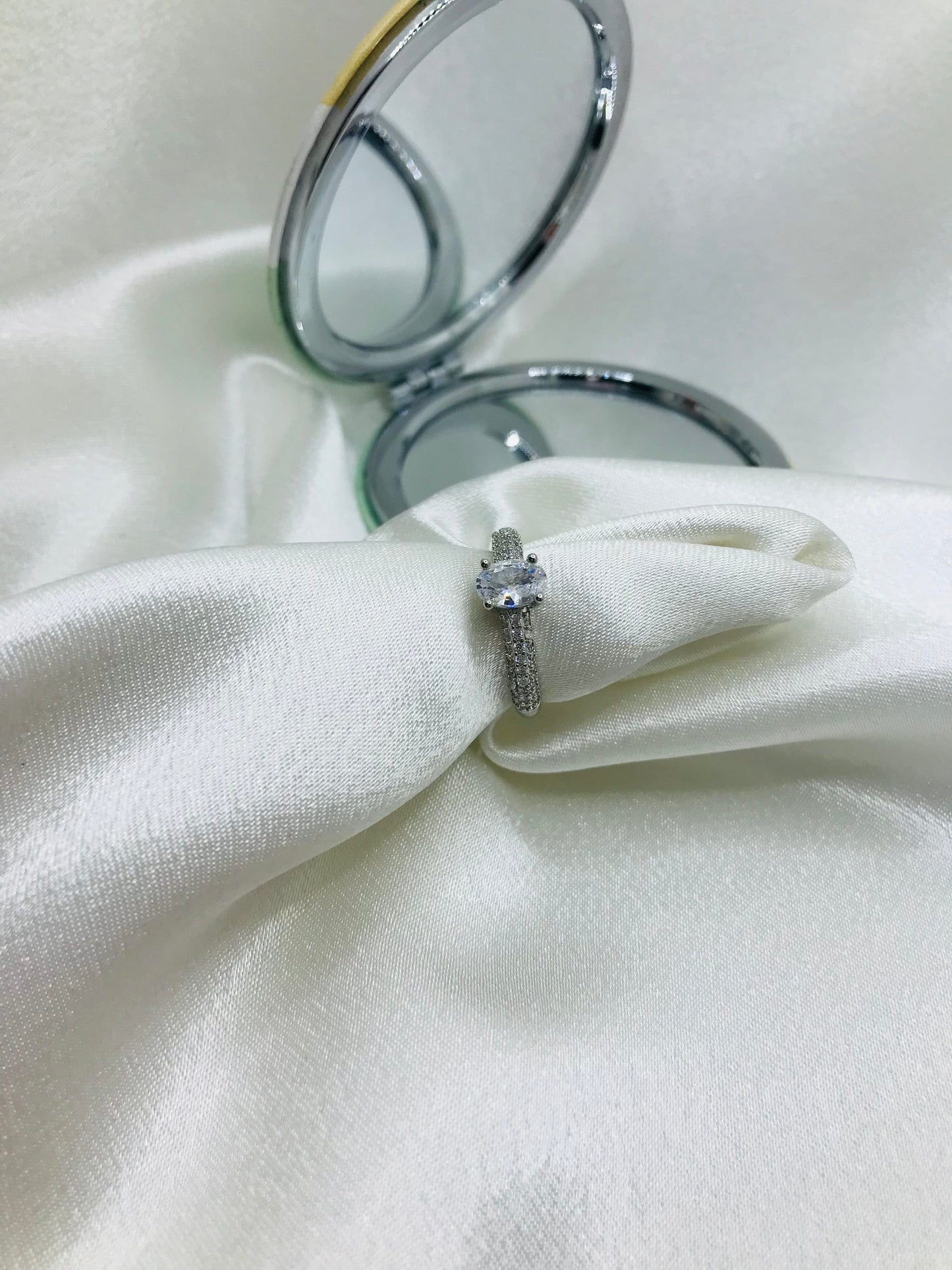 Classic Silver Diamond Ring