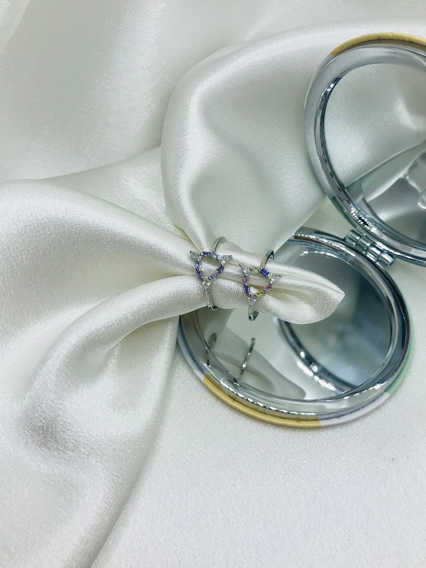 Colorful Heart Gemstone Ring