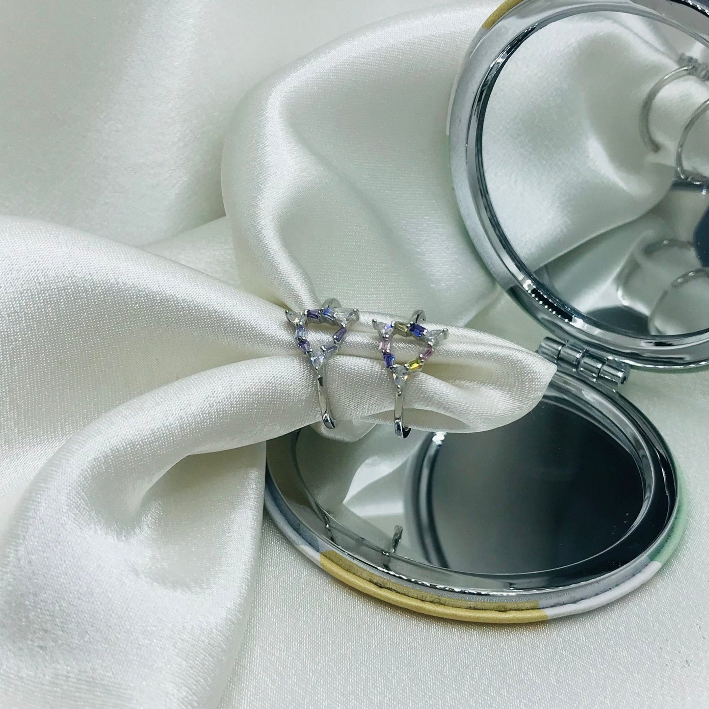 Colorful Heart Gemstone Ring