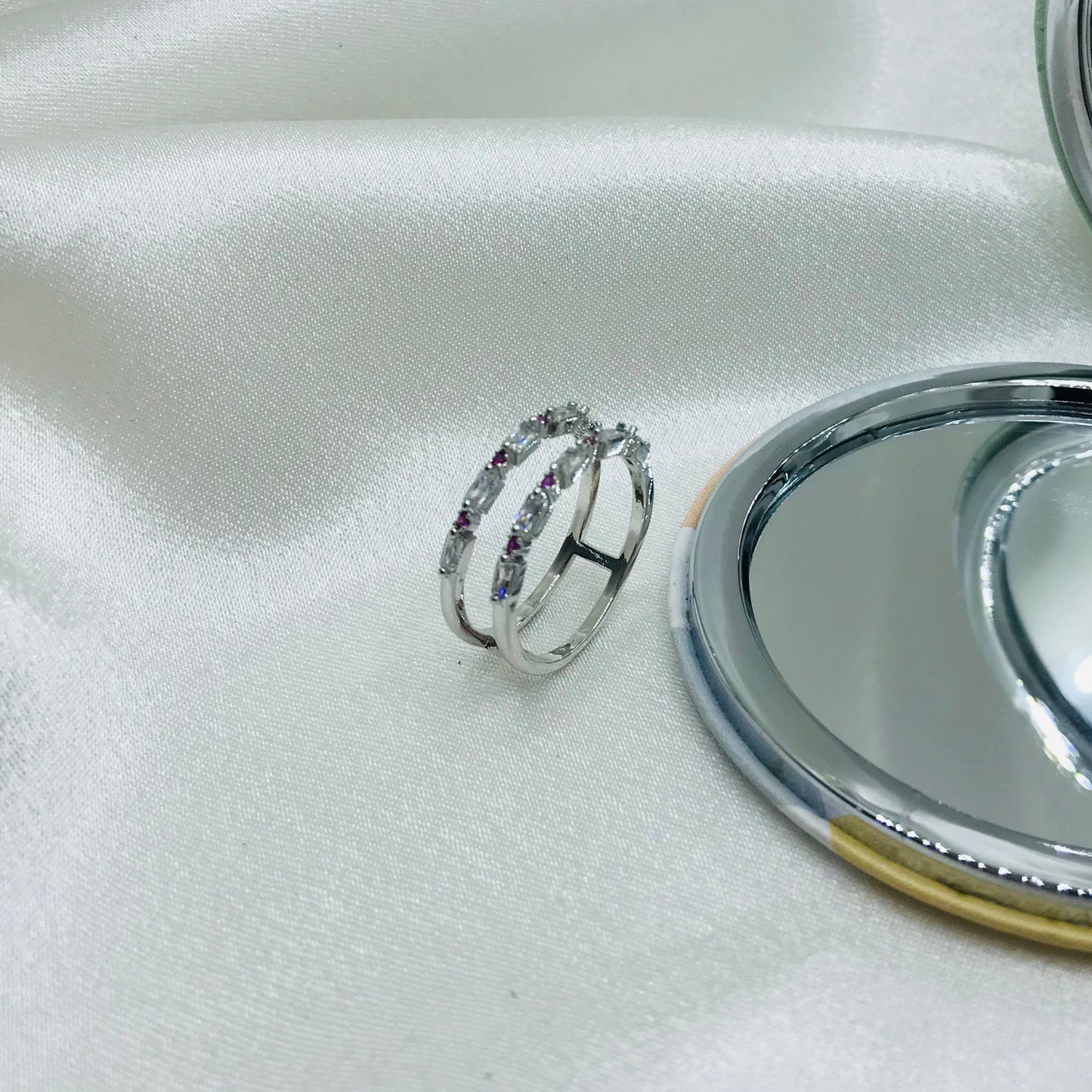 Double Band Diamond Ring
