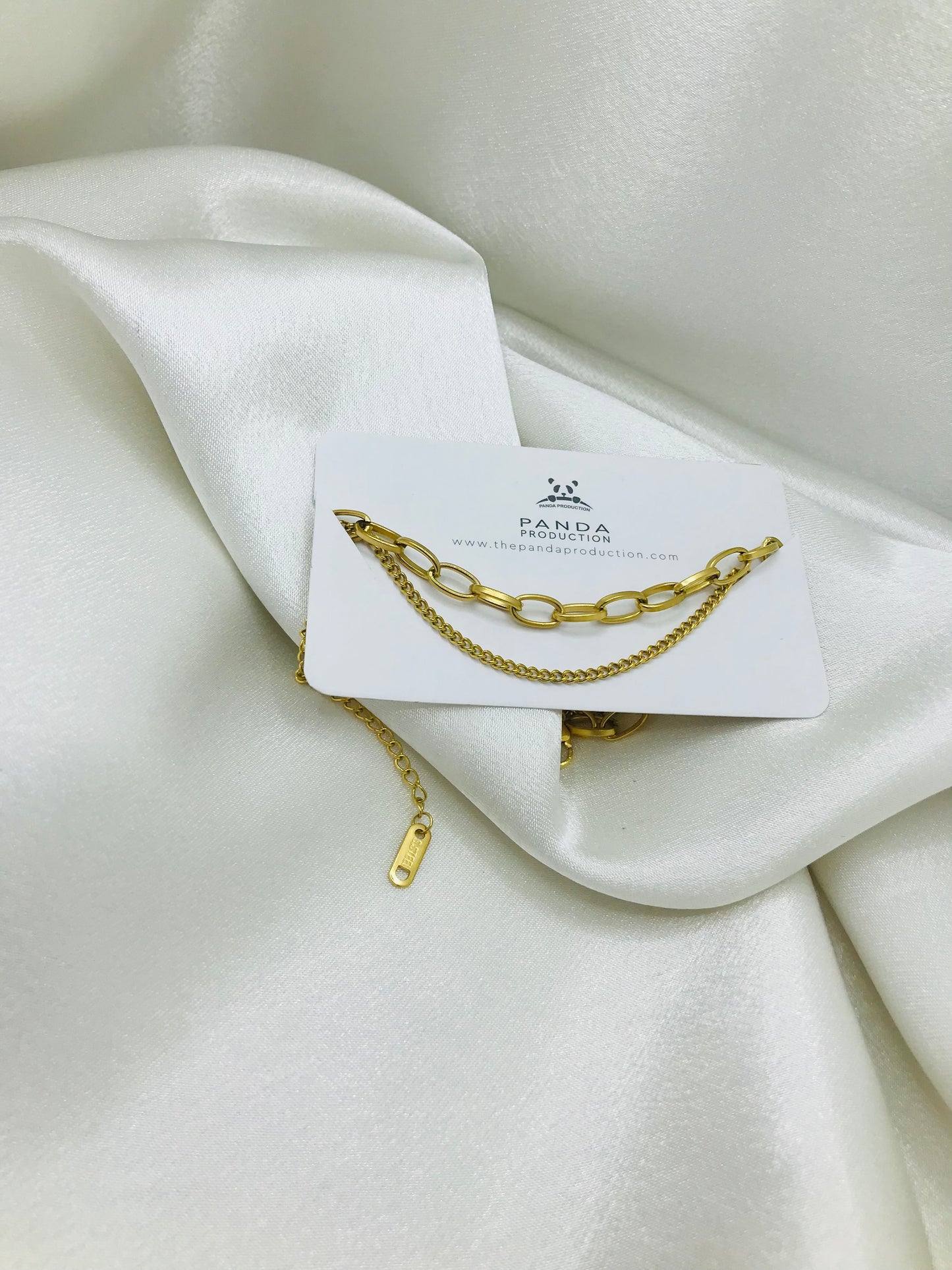 Double Gold Chain Bracelet