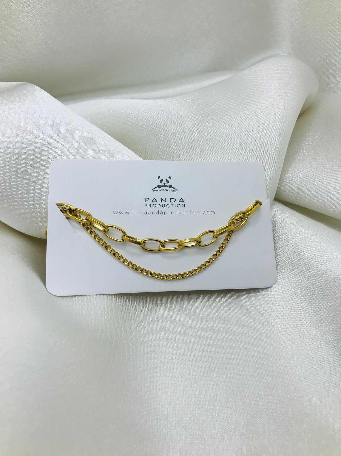 Double Gold Chain Bracelet