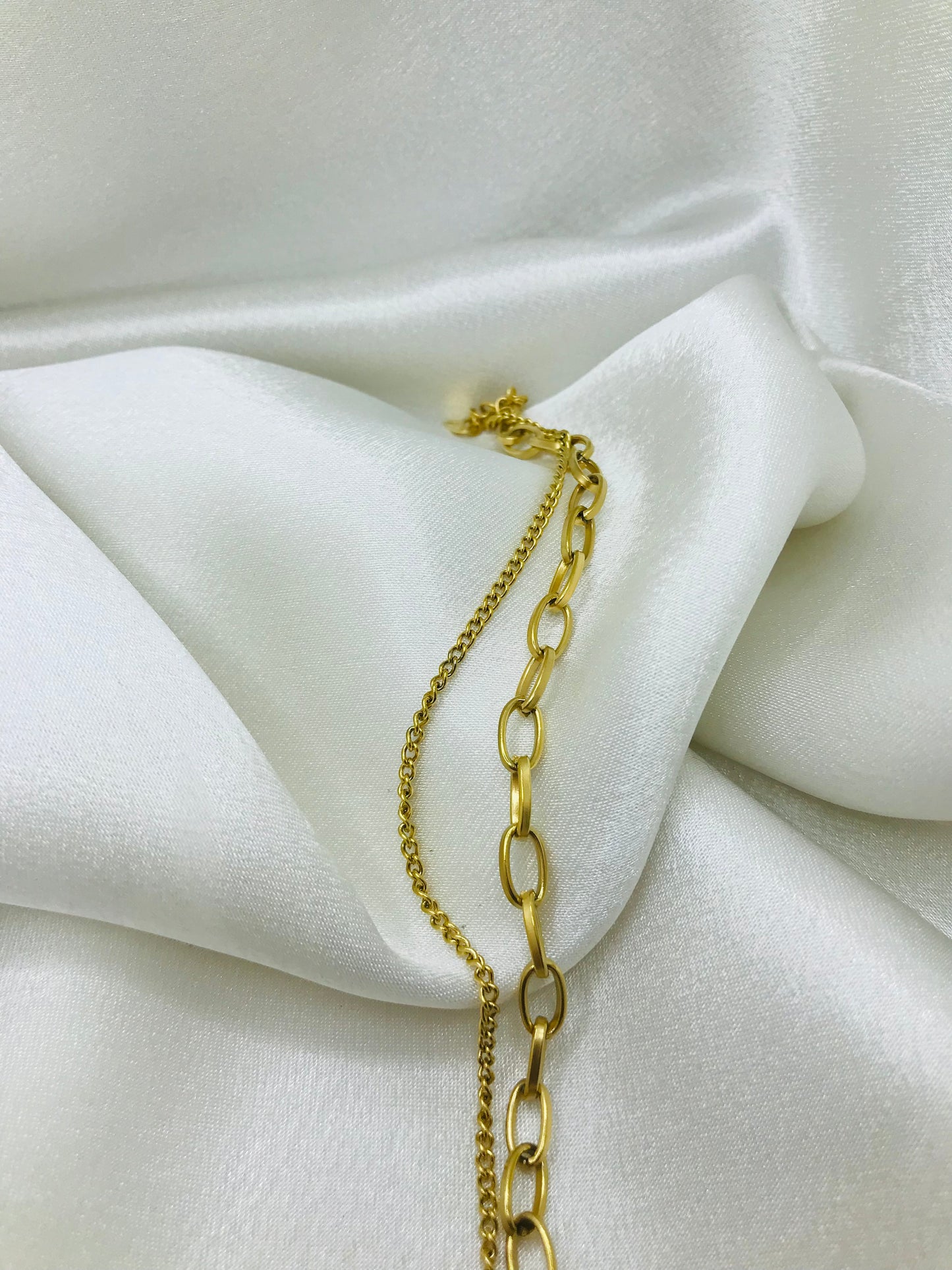 Double Gold Chain Bracelet