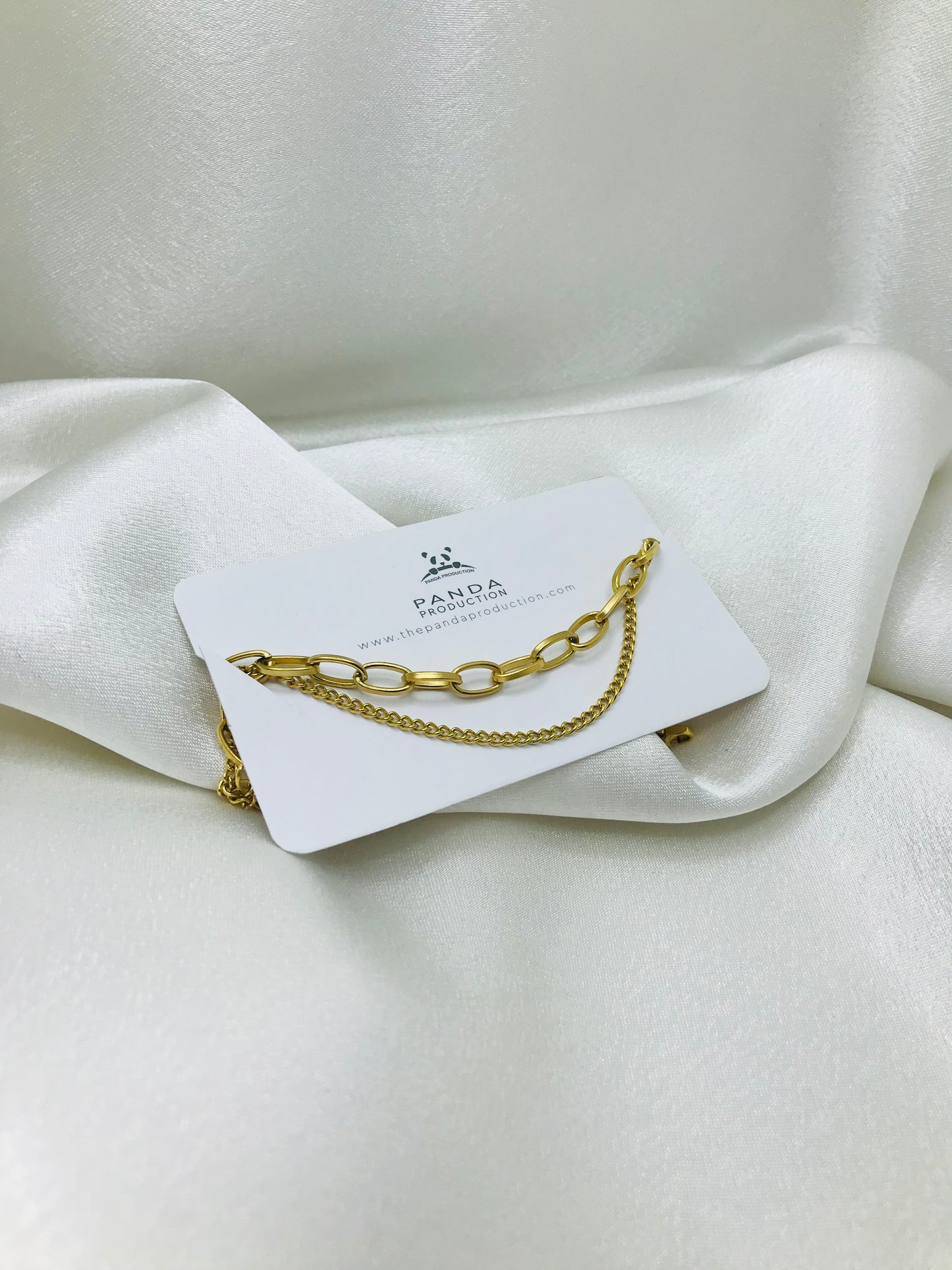 Double Gold Chain Bracelet