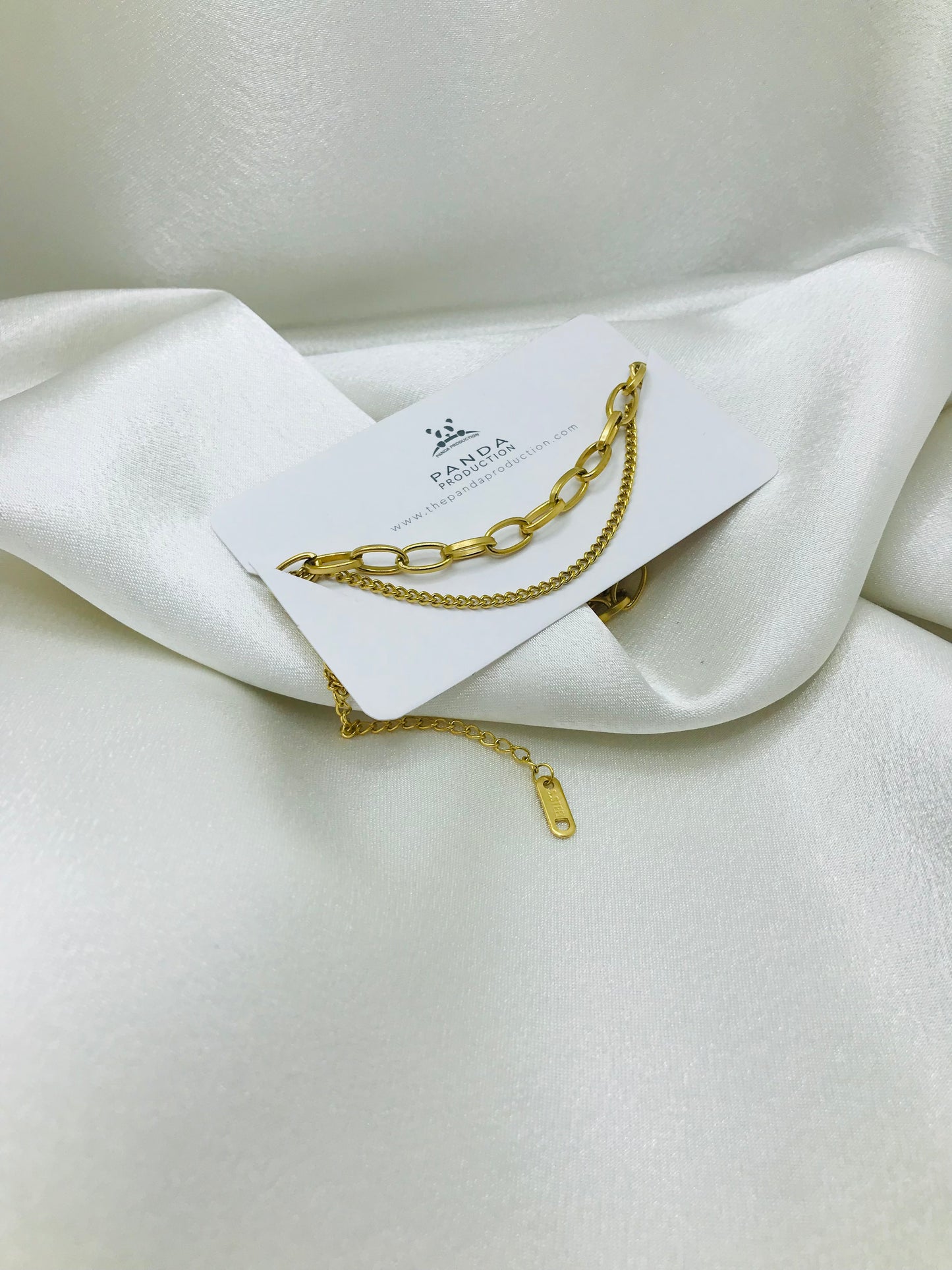 Double Gold Chain Bracelet