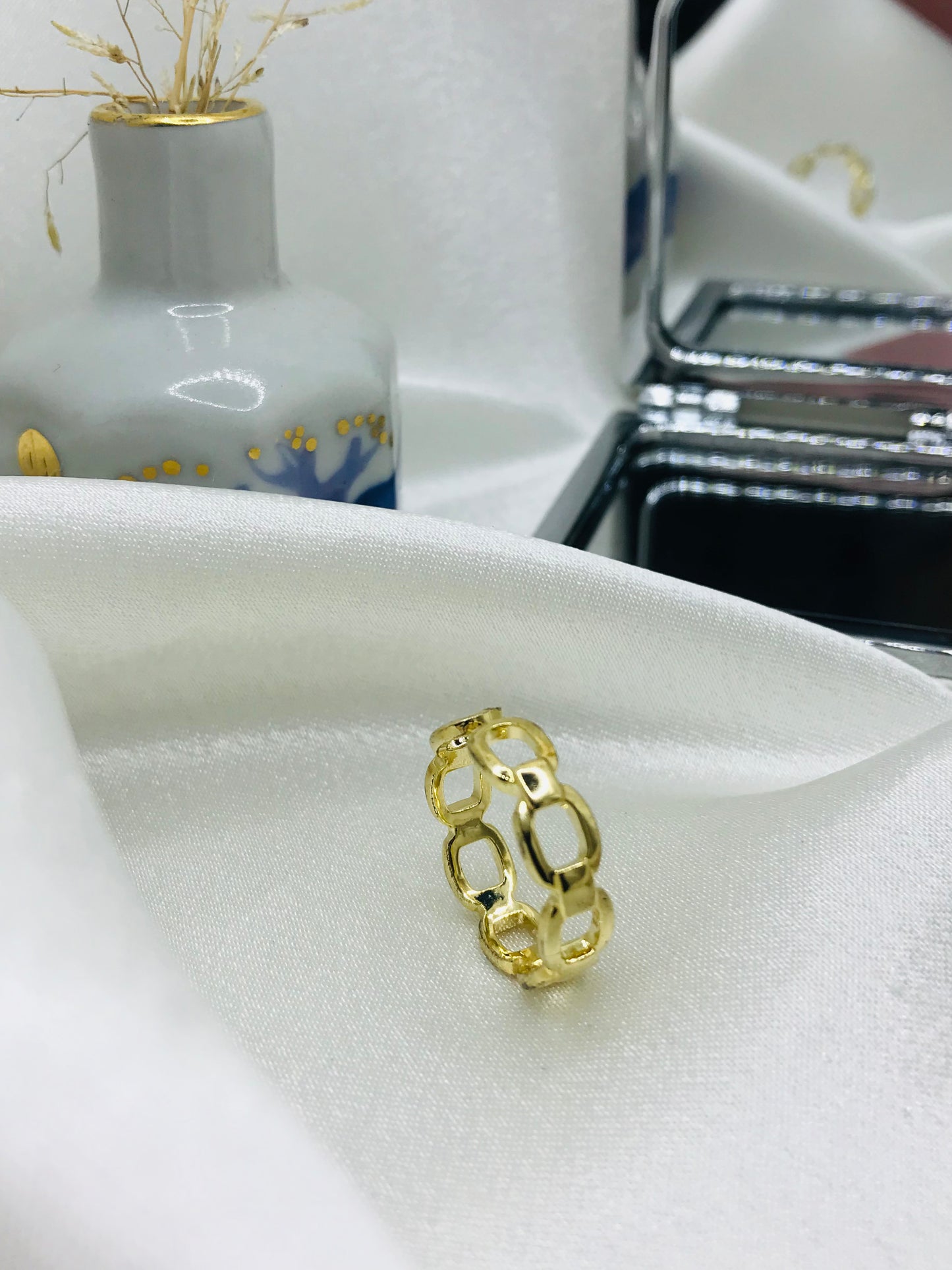 Geometric Gold Ring