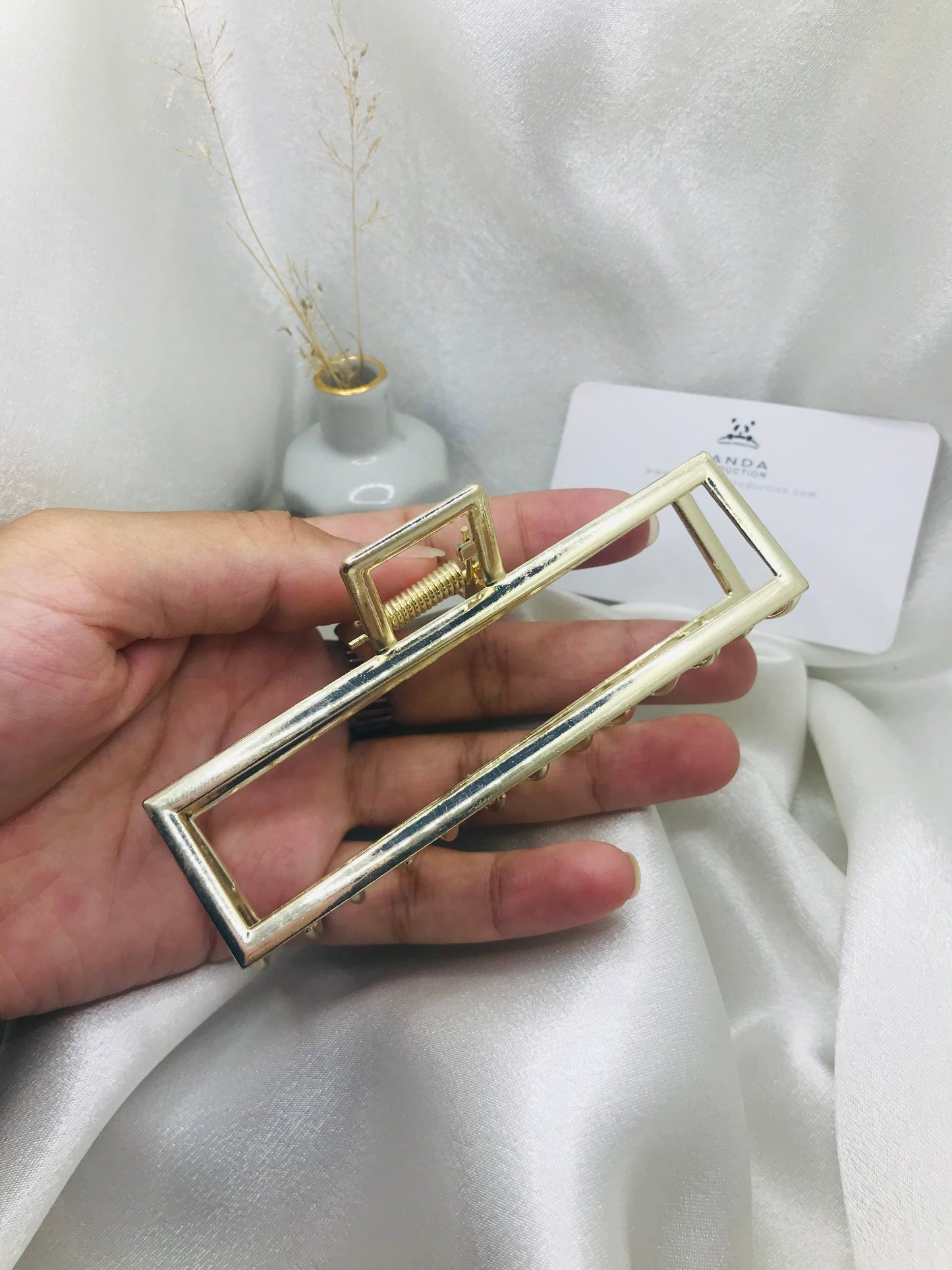 Gold Cage Hair Clip