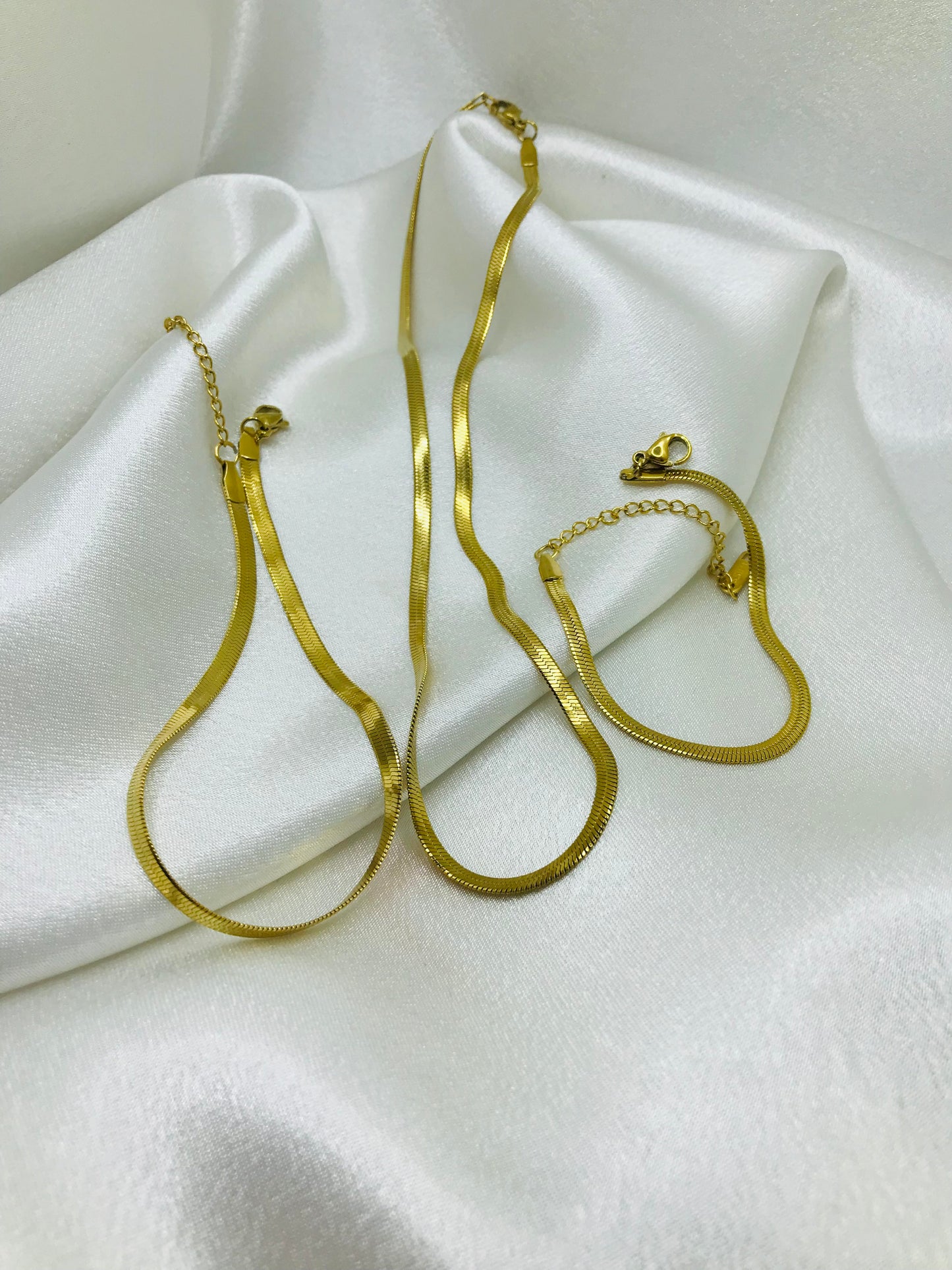 Gold Snack Chain Jewelry Set