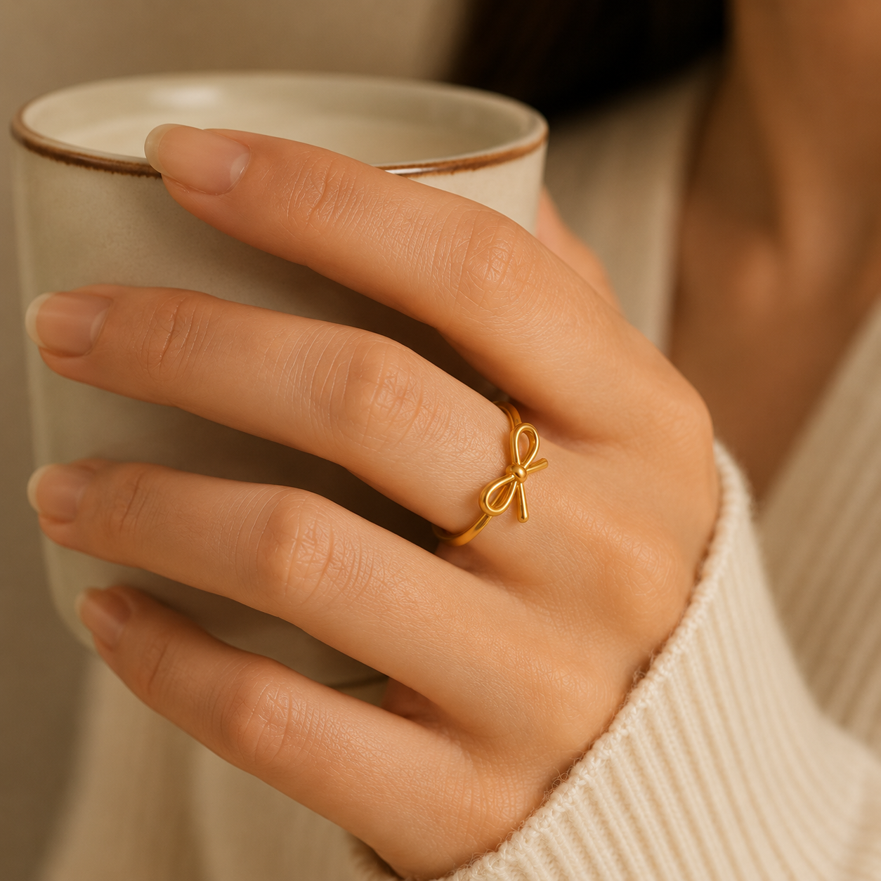 Golden Bow Ring