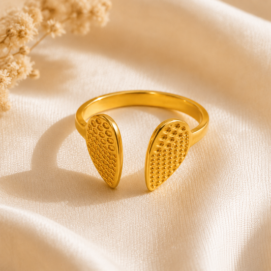 Golden Leaf Cuff Ring