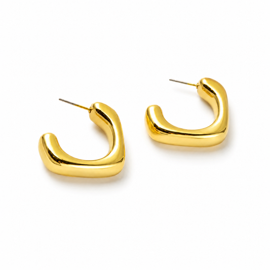 Golden Luna Hoops