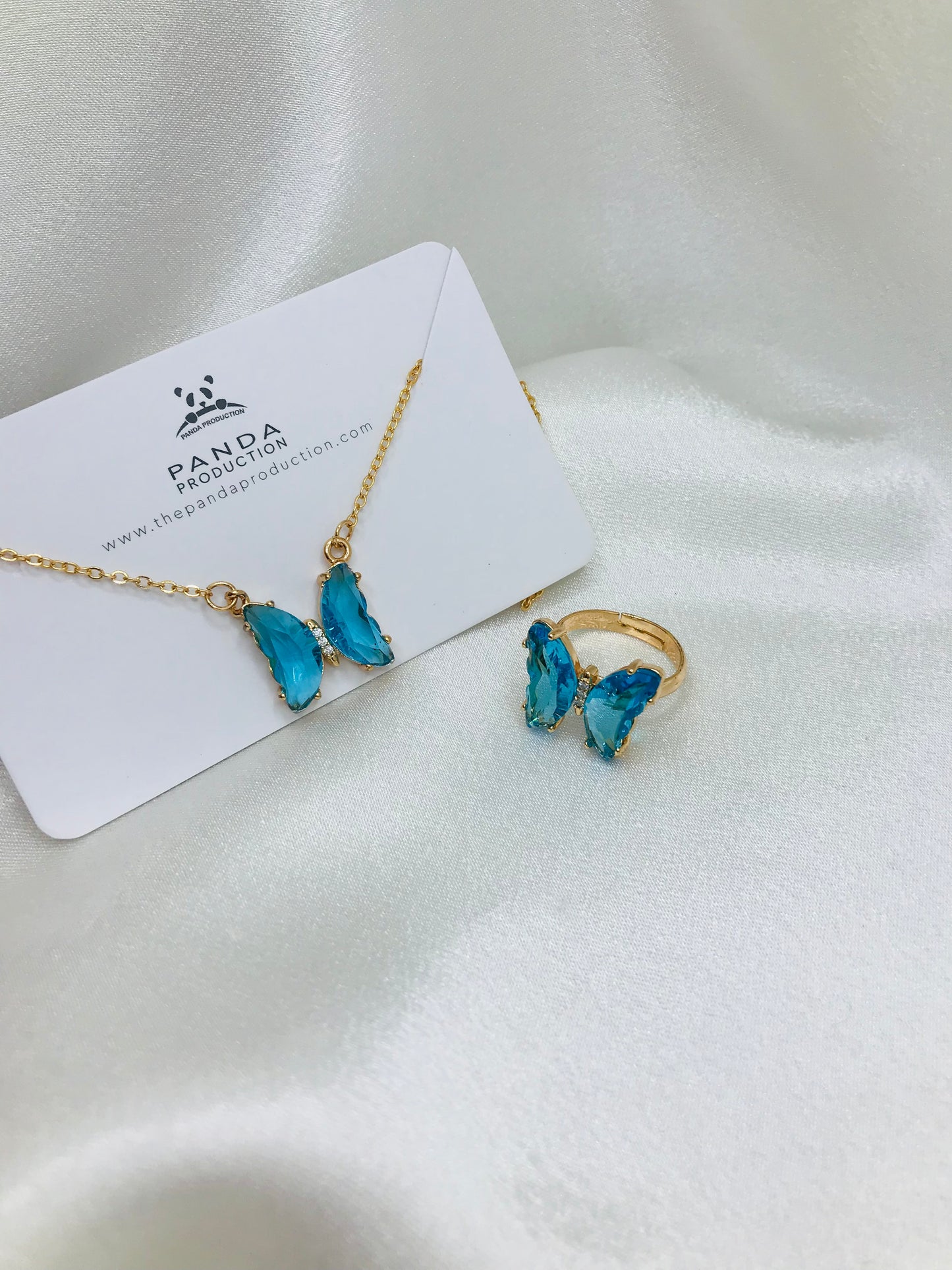 Butterfly Pendant and Ring Set