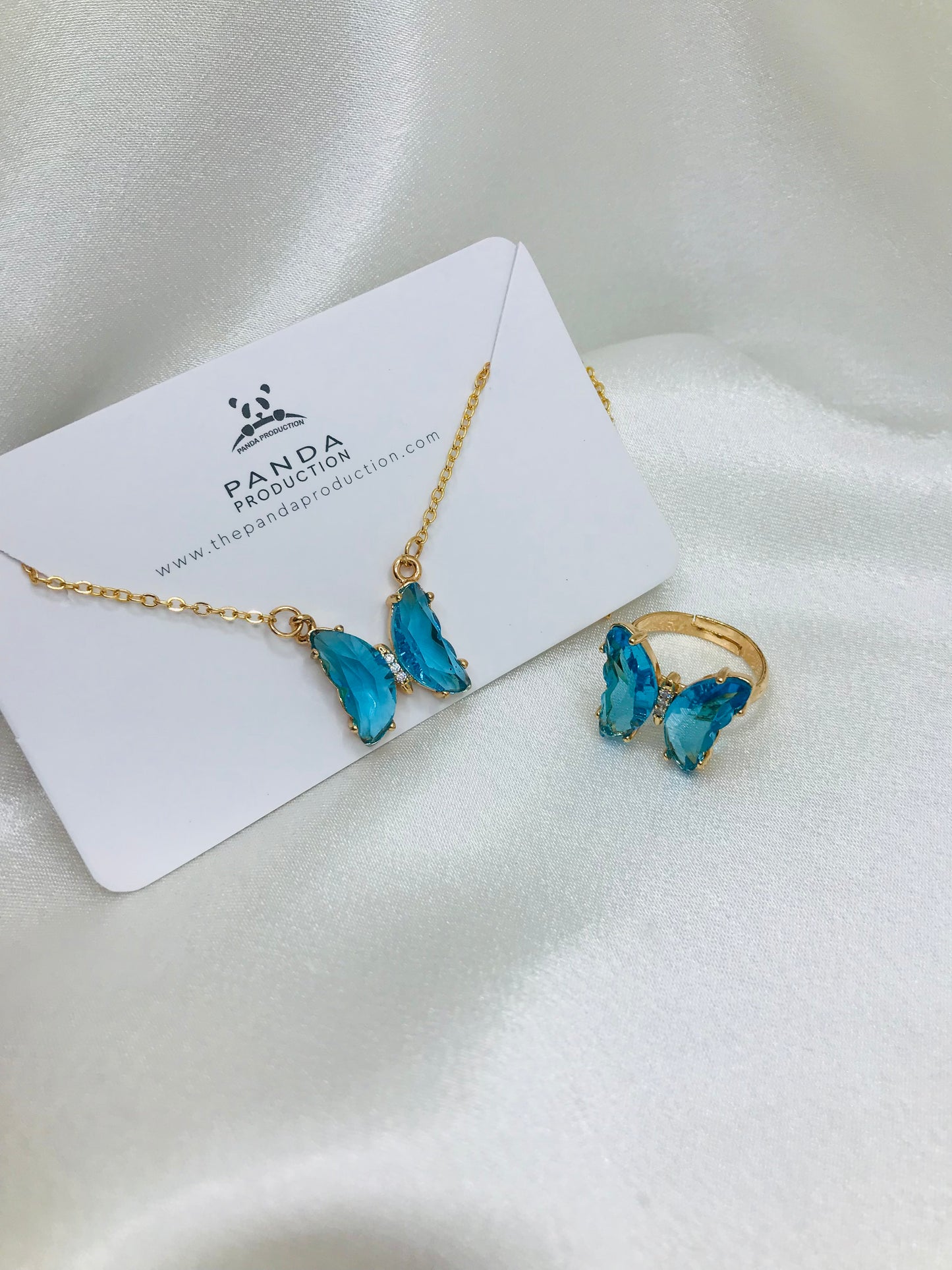 Butterfly Pendant and Ring Set