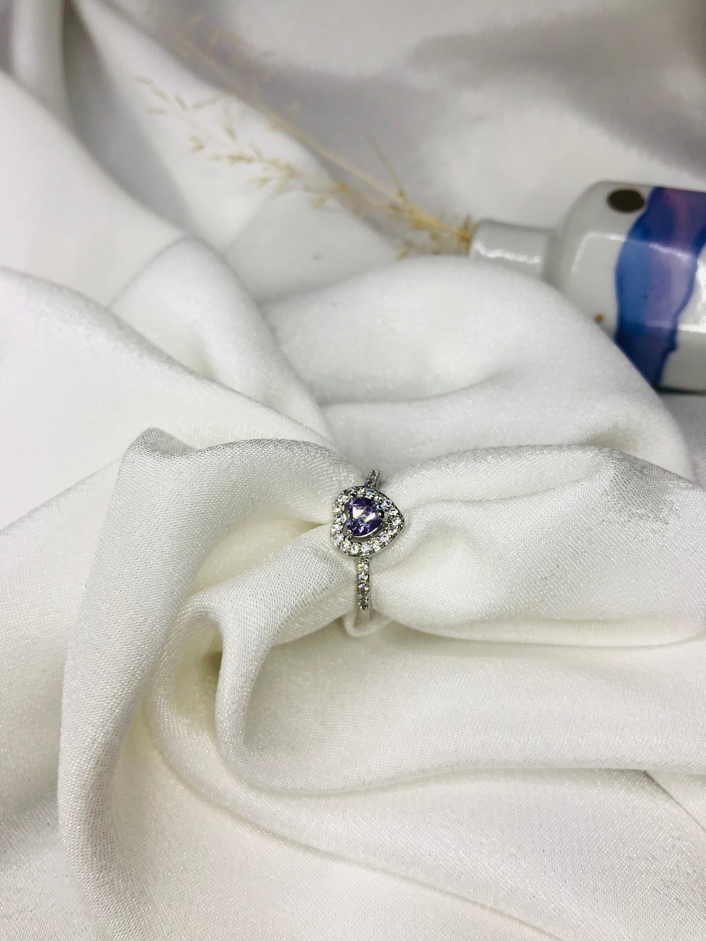 Heart-Shaped Gemstone Rings