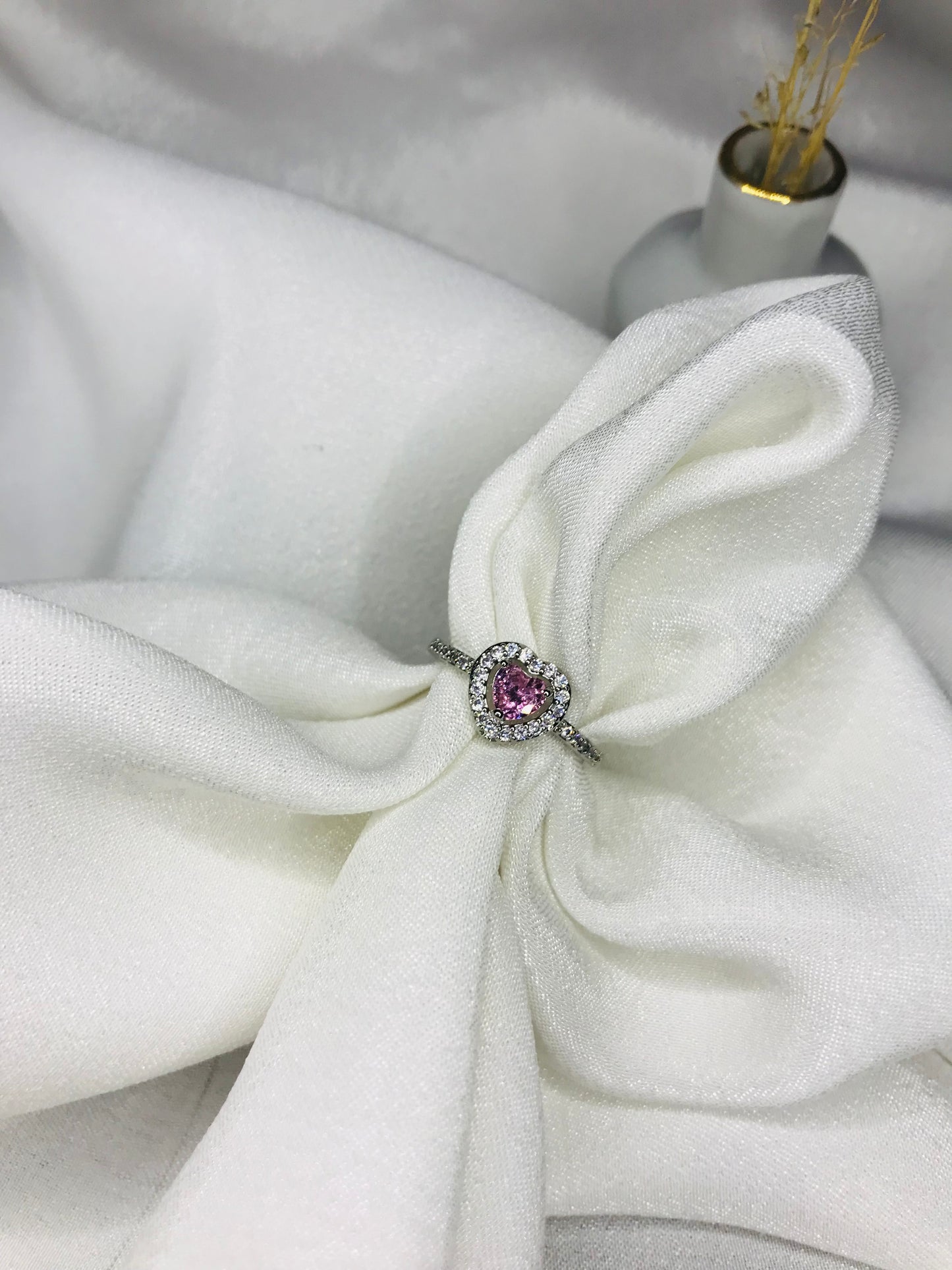 Heart-Shaped Gemstone Rings