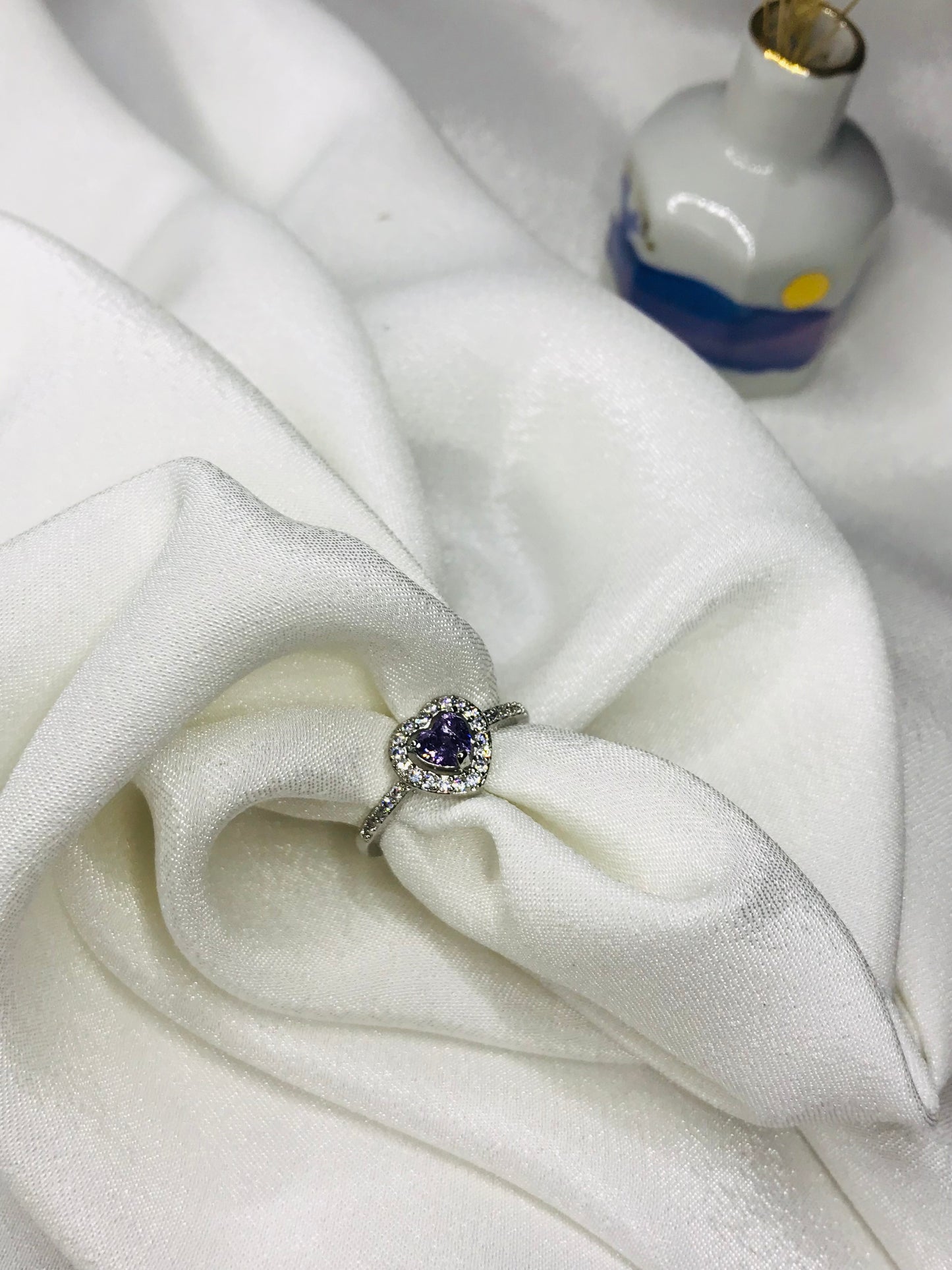 Heart-Shaped Gemstone Rings