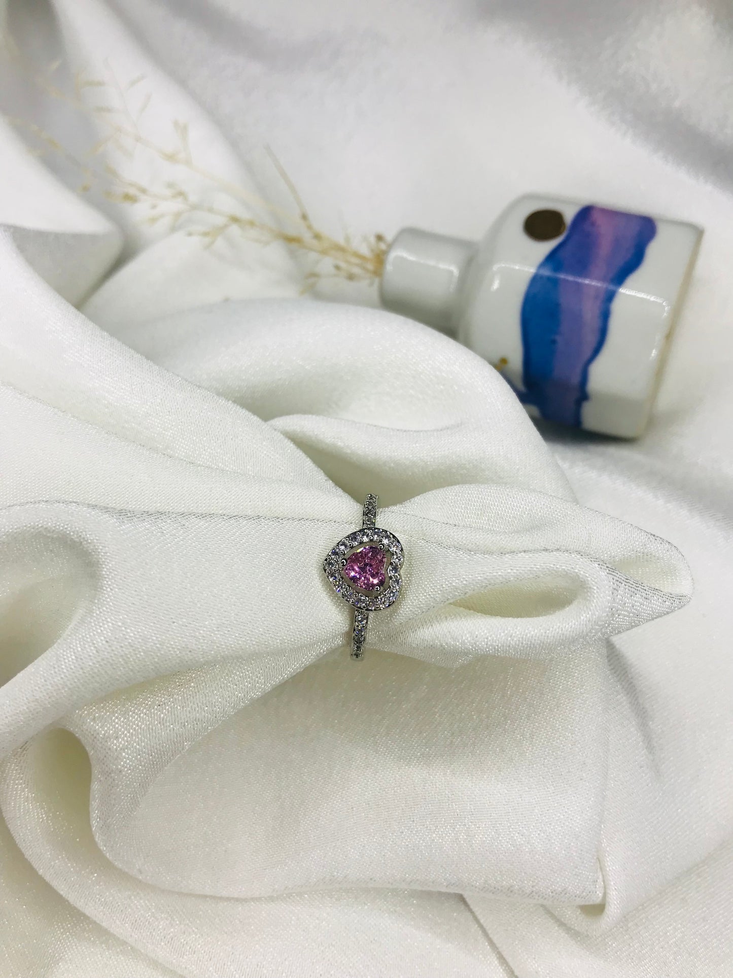 Heart-Shaped Gemstone Rings
