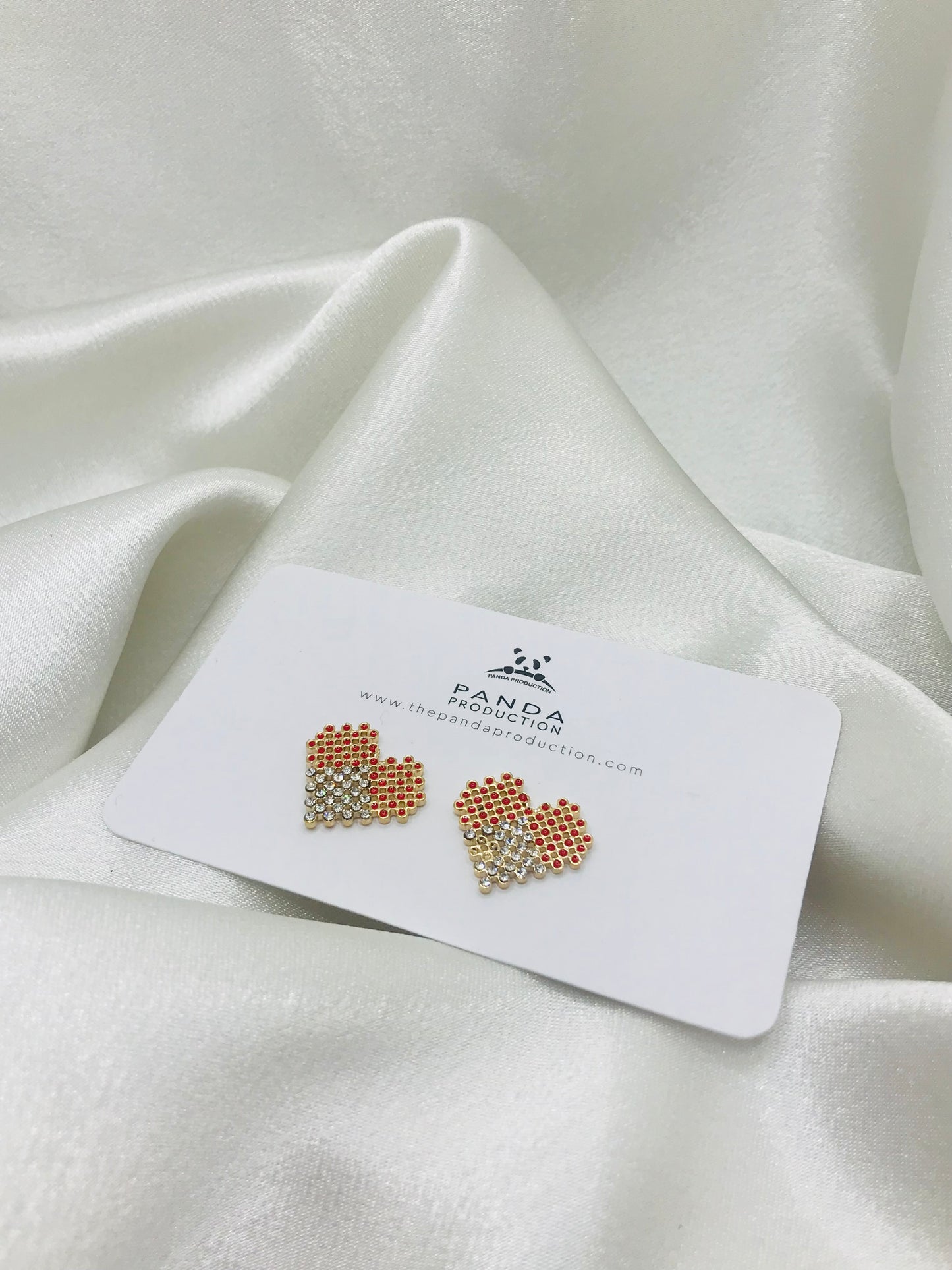 Heart Diamond Ear Studs