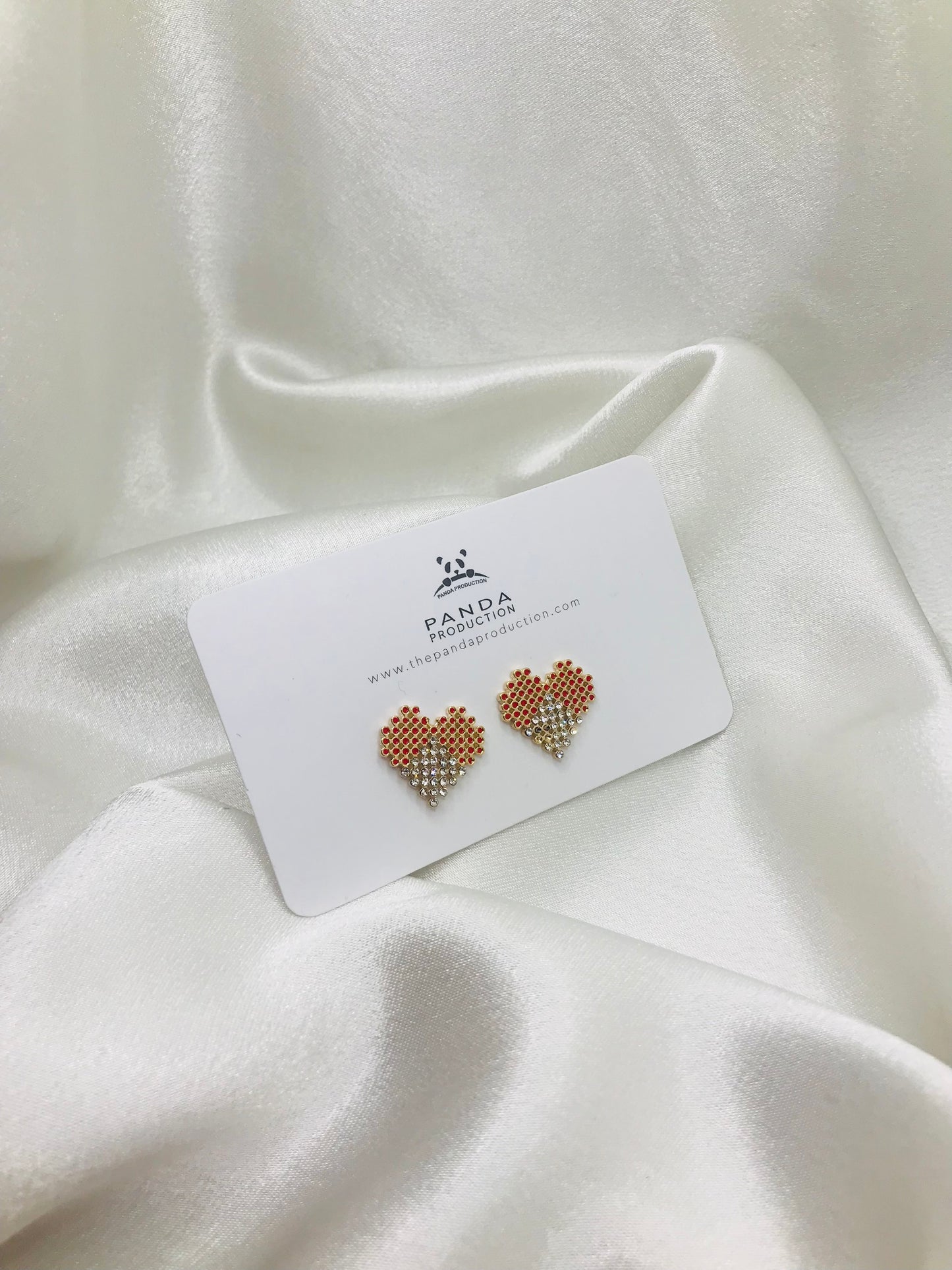 Heart Diamond Ear Studs