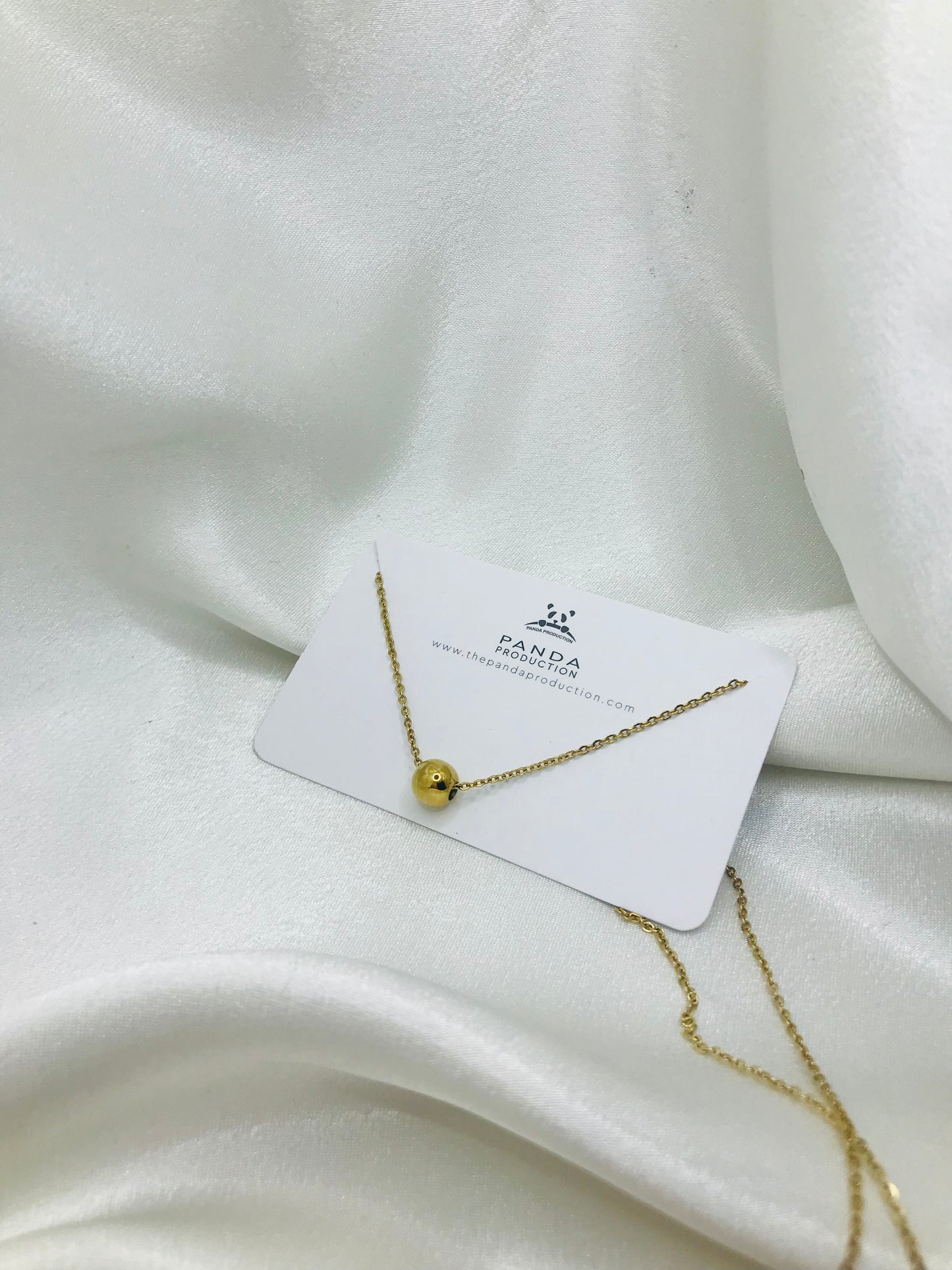 Minimalist Gold Ball Pendant