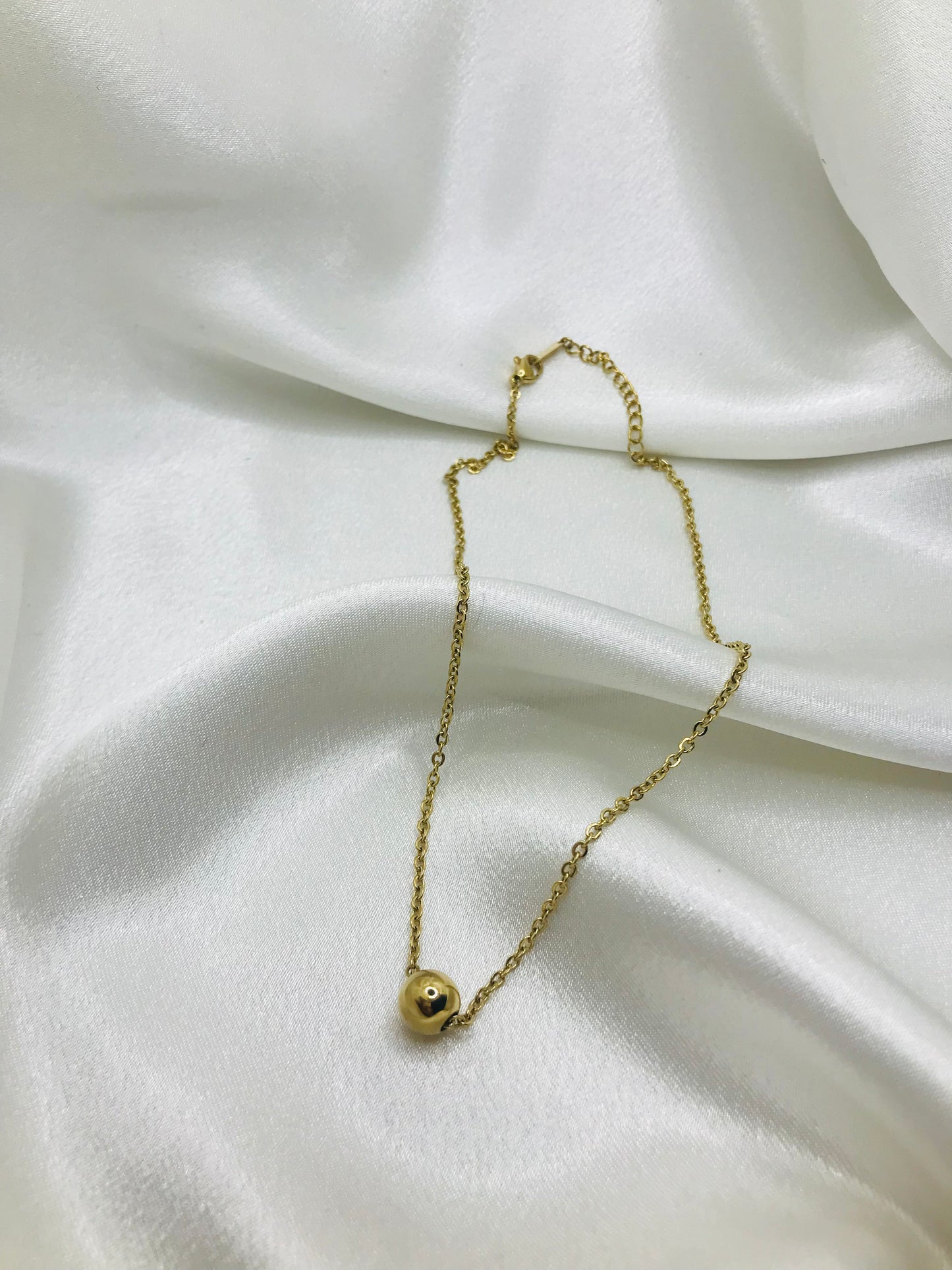Minimalist Gold Ball Pendant