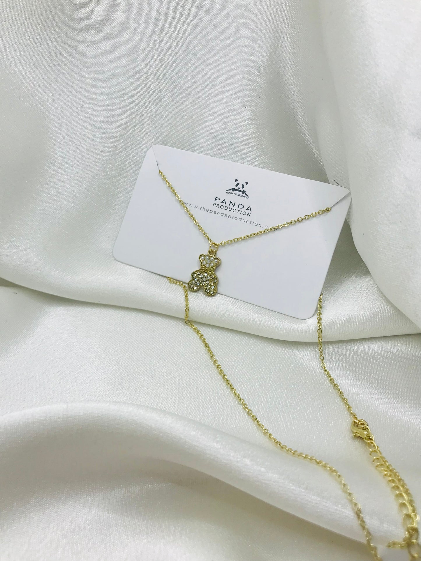 Gold Teddy Bear Pendant