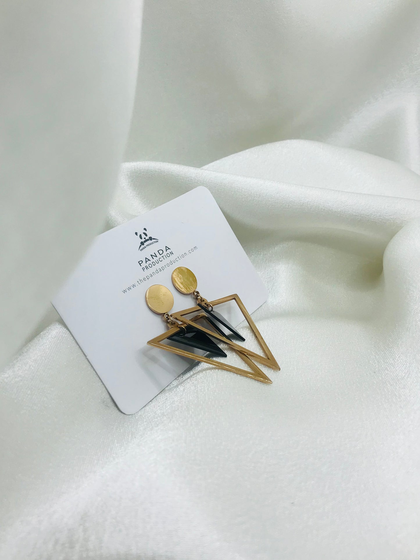 Metal Triangle Earrings