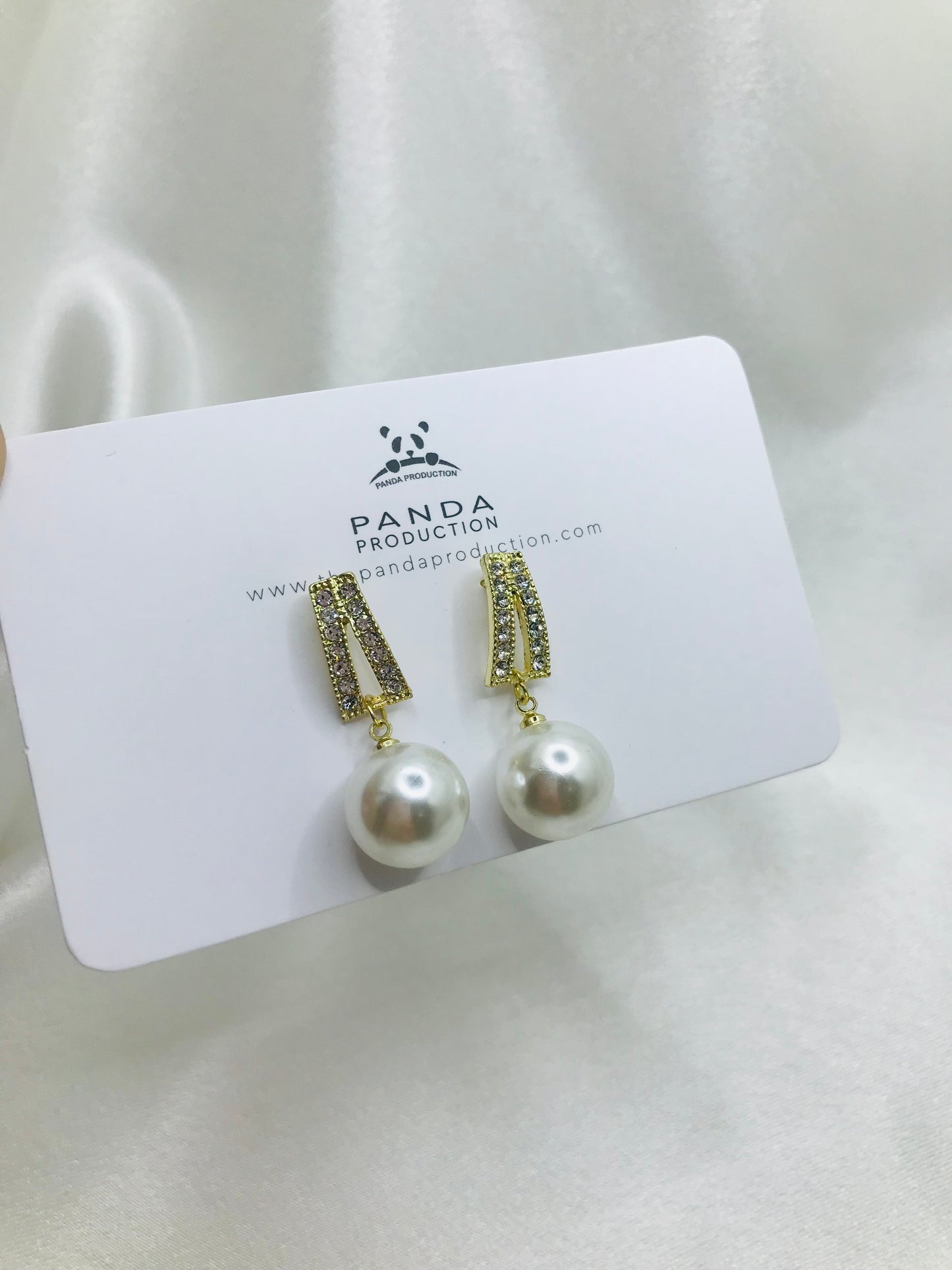 Fancy Pearl and Rhinestone Earrings