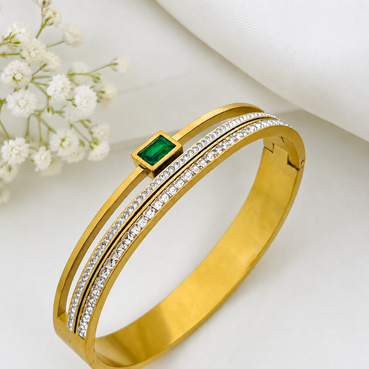 Emerald Crystal Bangle